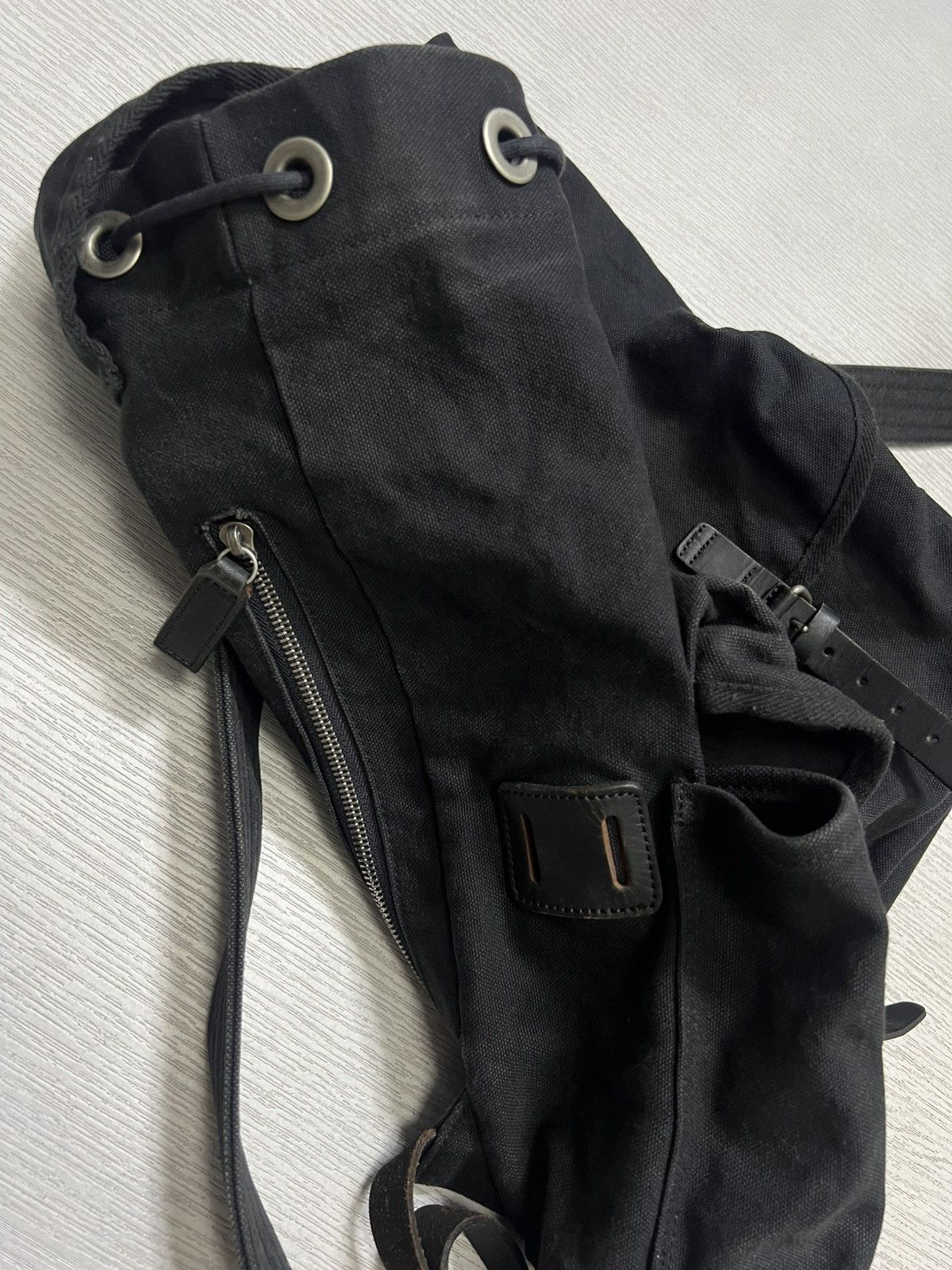 Dries Van Noten Dries Van Noten - Canvas Military Rucksack Backpack Size ONE SIZE - 9 Thumbnail