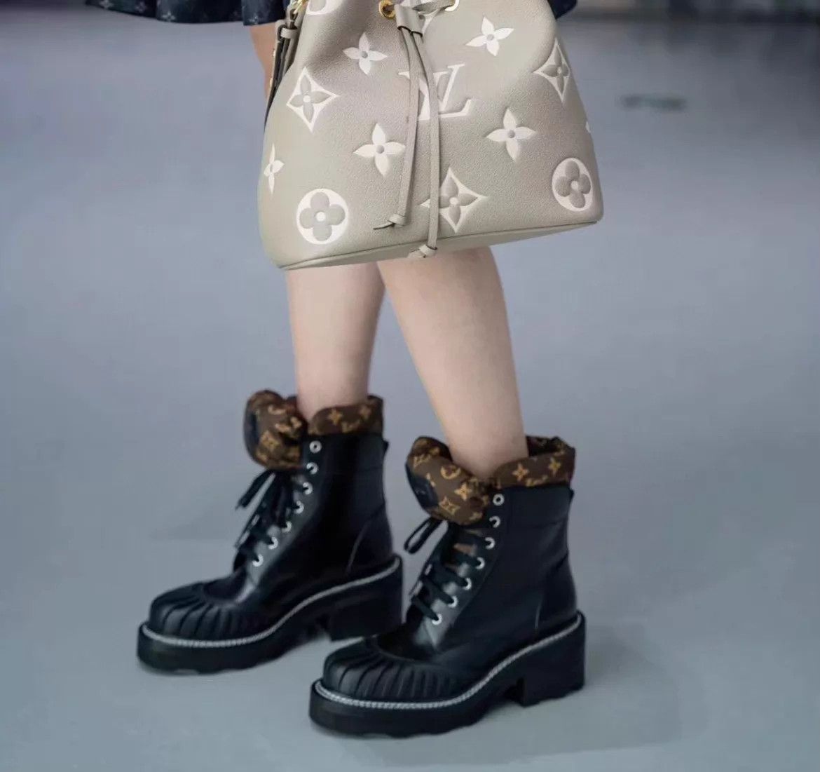 Louis Vuitton Louis Vuitton Monogram Leather Short Boots 36- Vintage Size US 5.5 / IT 35.5 - 7 Thumbnail