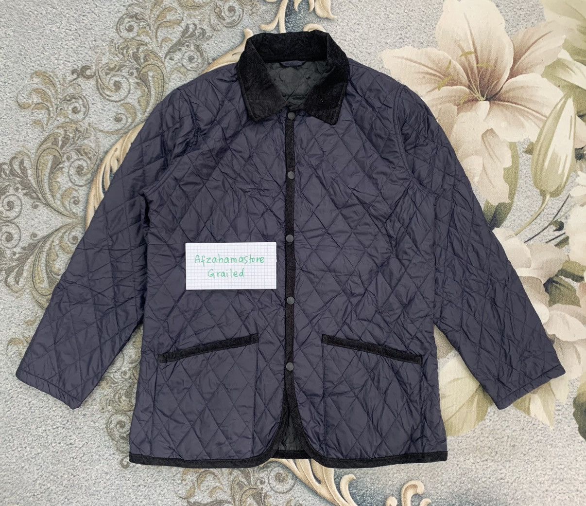 image of Muji Quilted Jacket in Blue, Men's (Size Large)