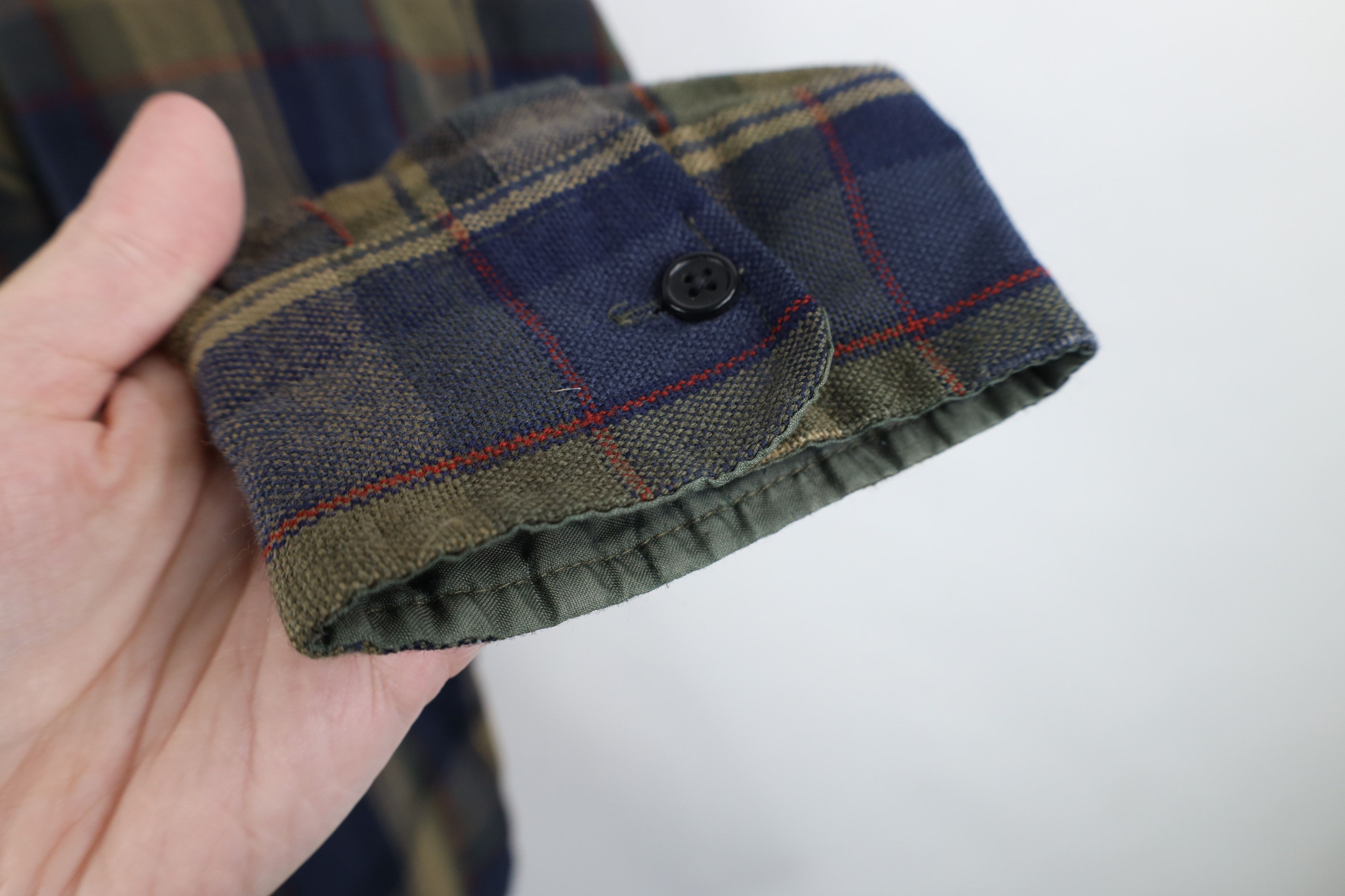 Vintage Vintage 80s 90s Streetwear Knit Collared Button Shirt Plaid Size US XL / EU 56 / 4 - 6 Thumbnail