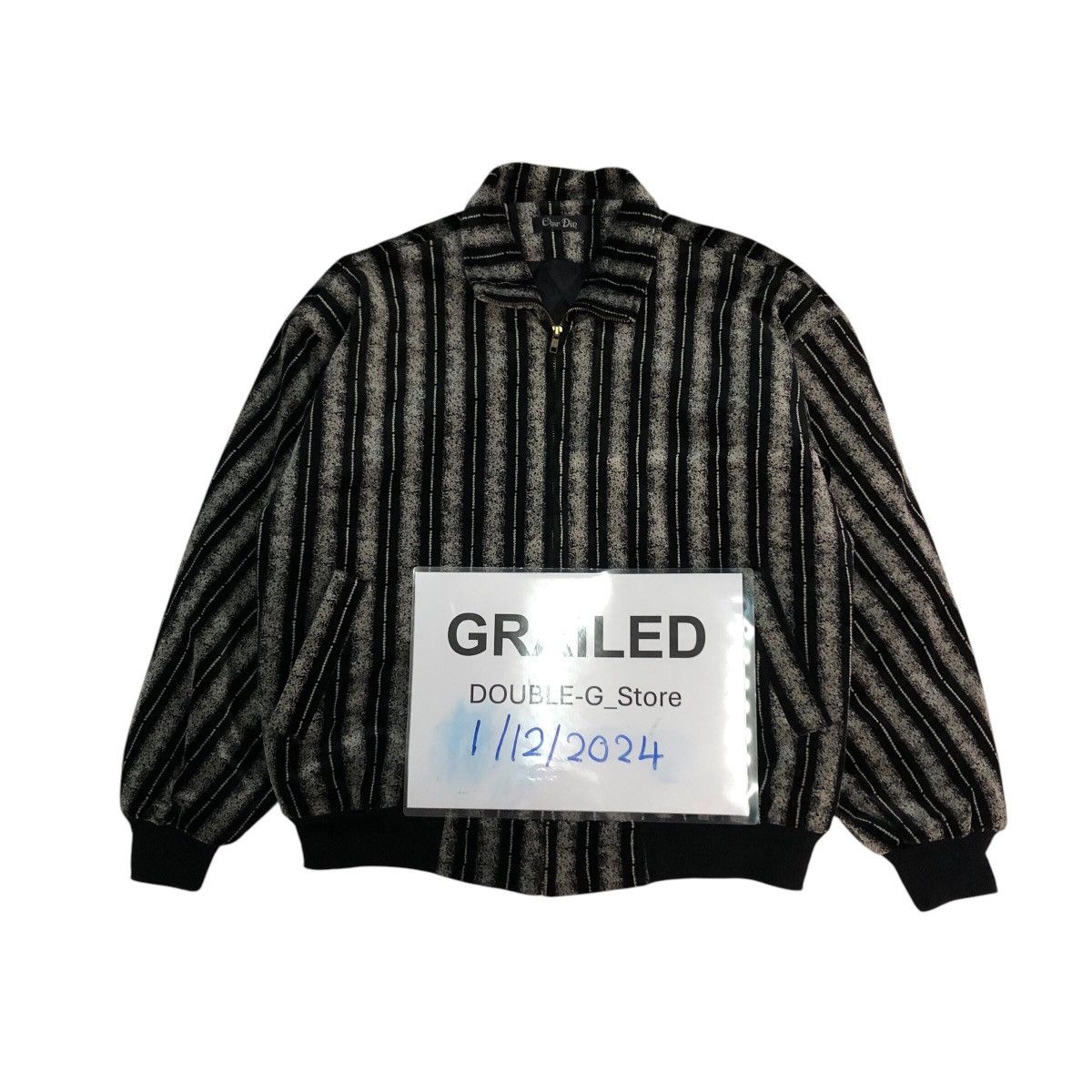 📌Vintage Bomber Jacket Char Din Striped Issey Miyake