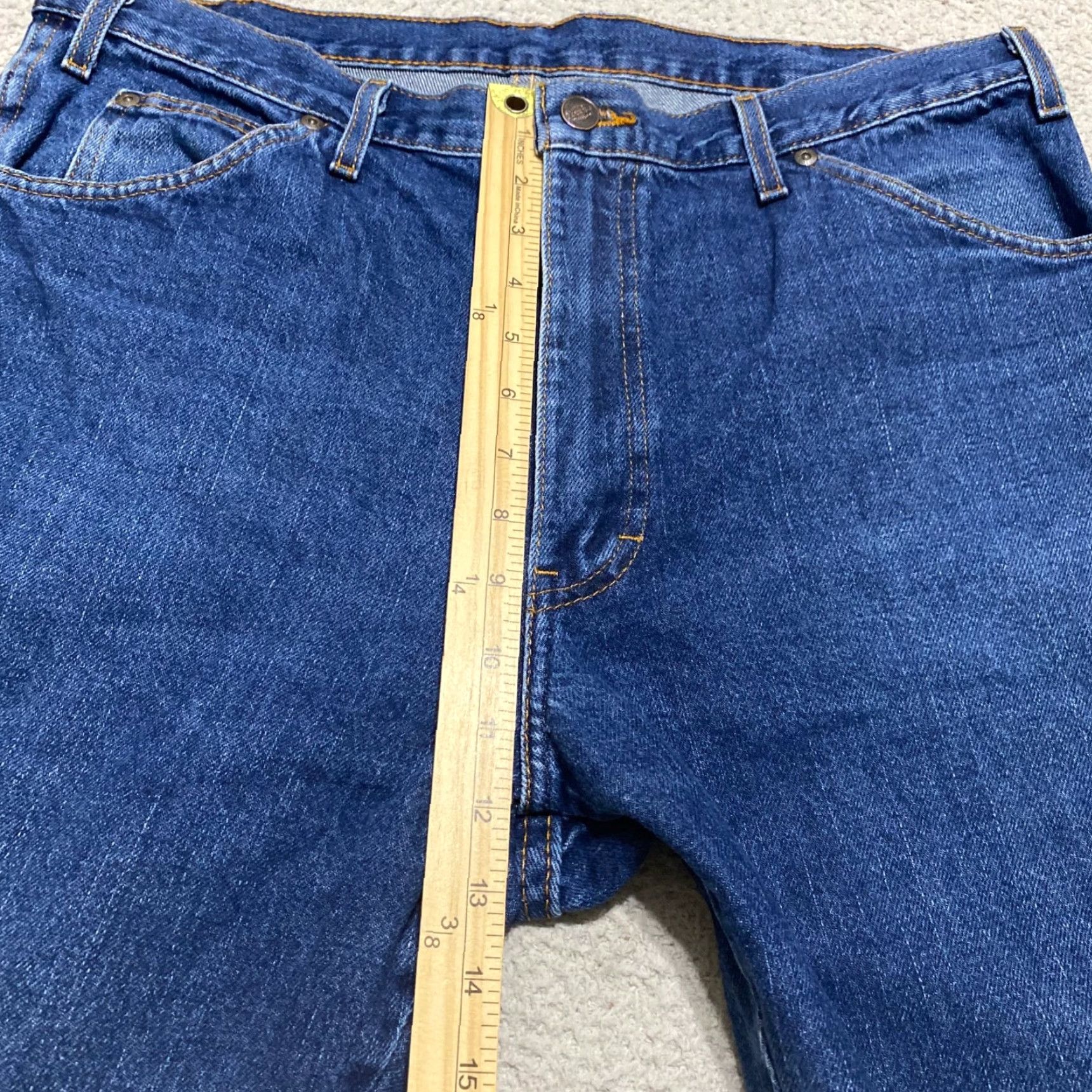 Dickies Dickies Jeans Mens 36x29 Blue Denim Medium Wash Straight Mid Rise 5-Pocket Design Relaxed Regular Size Type Mens Size US 36 / EU 52 - 7 Thumbnail