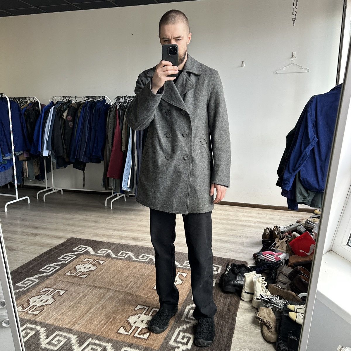 Moschino Moschino 90s Wool Pea Coat 3279AC Size US M / EU 48-50 / 2 - 5 Thumbnail