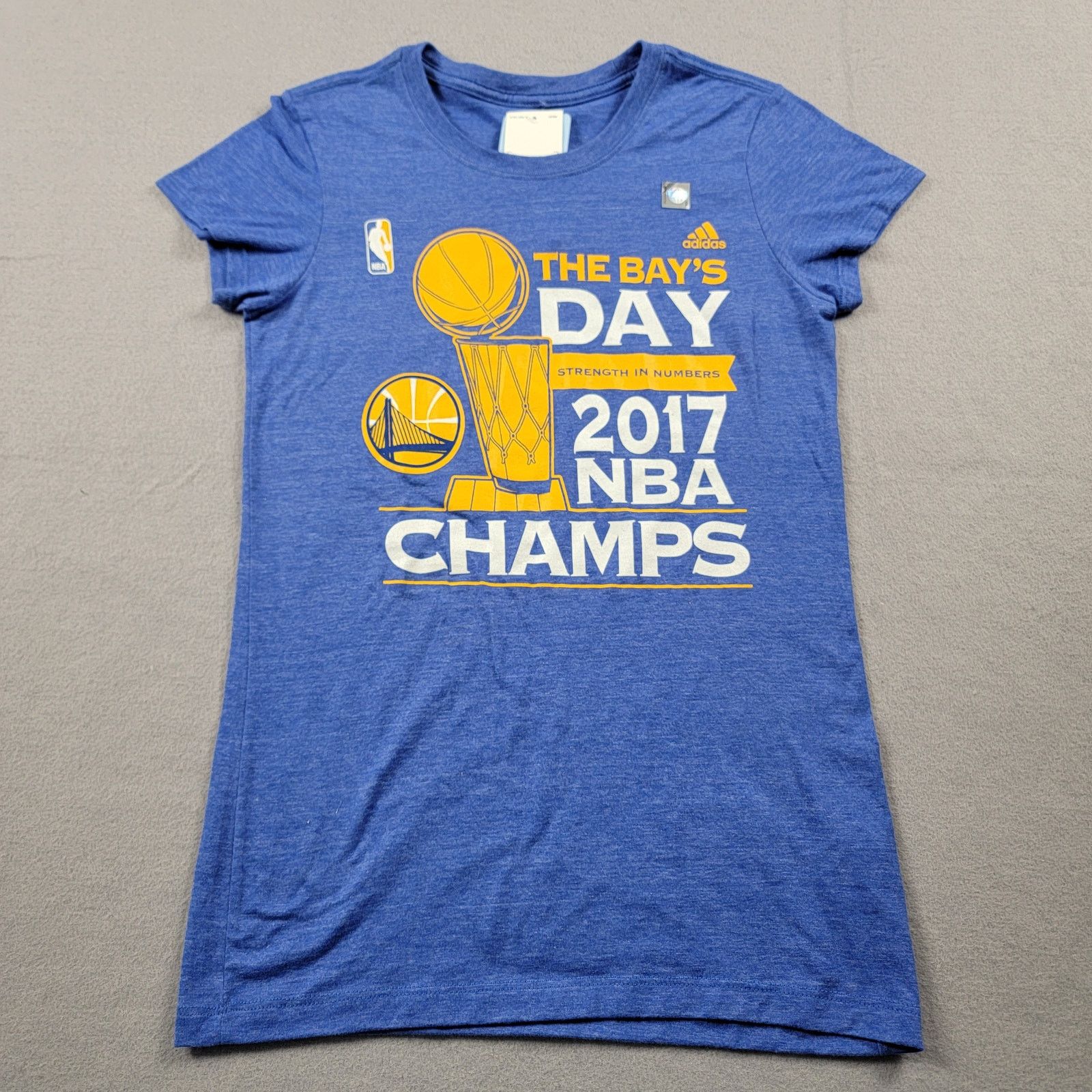 Adidas Adidas Golden State Warriors 2017 Champs Tshirt Womens Sz S Size S / US 4 / IT 40 - 1 Thumbnail