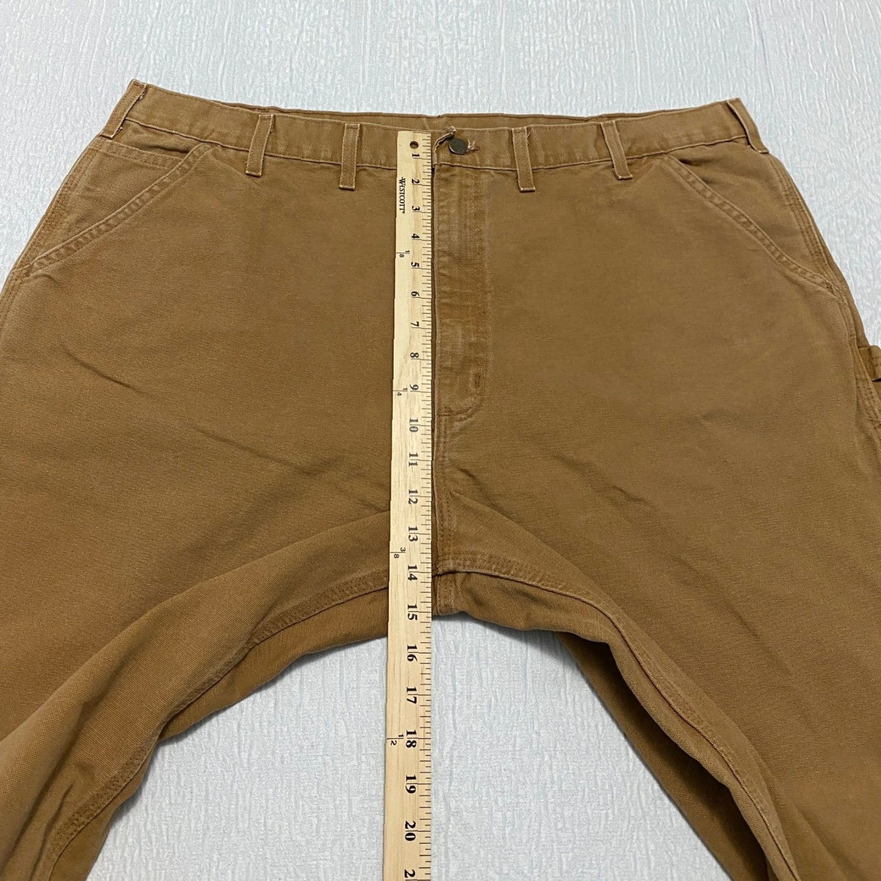 Carhartt Carhartt Pants Carpenter Work Men's 44×32 Brown Duck Canvas 5-Pocket Cargo Pocket Relaxed Straight Engineers Workwear Mens Size US 44 / EU 60 - 6 Thumbnail