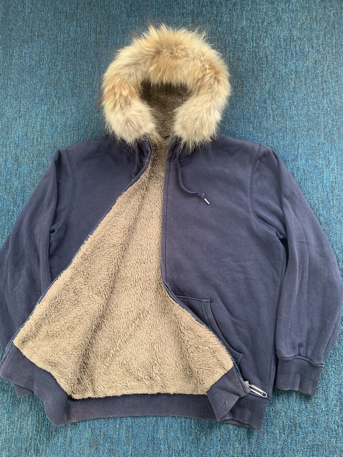 Japanese Brand Sherpa Uniqlo Ziphopdie Fur Blank Faded style Size US M / EU 48-50 / 2 - 3 Thumbnail