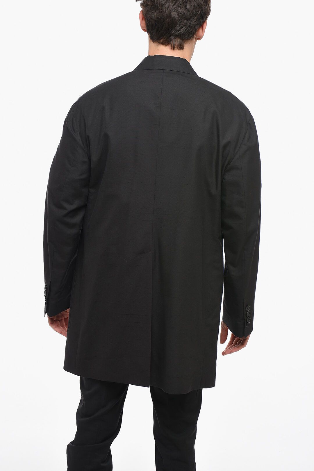 Dolce & Gabbana og1mm0825 Re-Edition Silk Blend Slim Fit Blazer in Black Size US S / EU 44-46 / 1 - 2 Thumbnail
