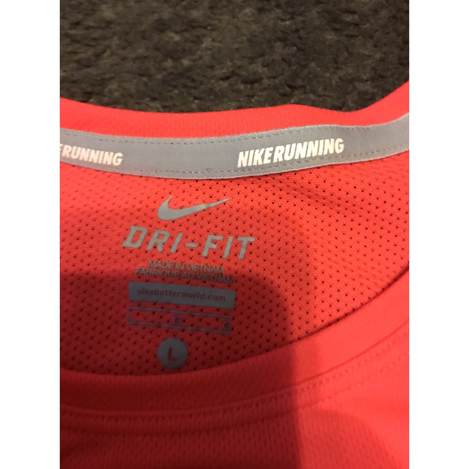 Nike Nike Dri-Fit Running Short Sleeve Shirt Women L Orange Basic Shirt Activewear 576901 Size L / US 10 / IT 46 - 2 Thumbnail