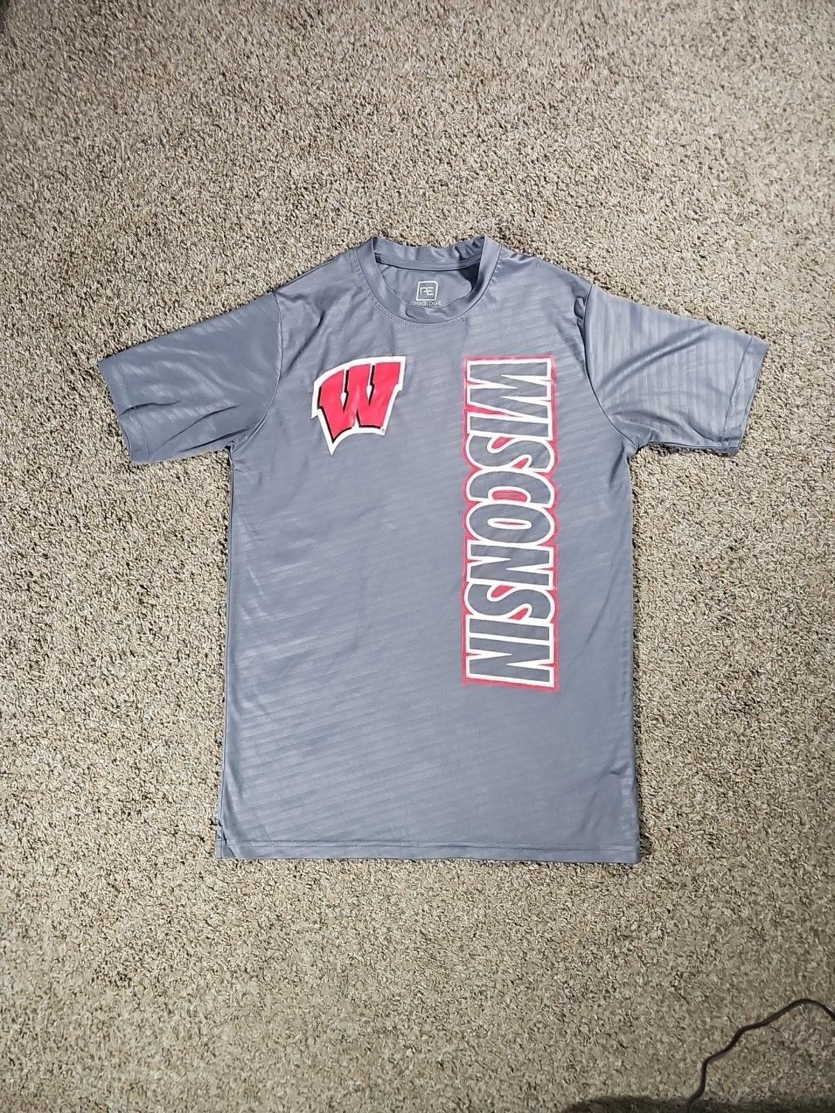 Designer Pro Edge Knights Apparel Wisconsin Badgers Athletic Tshirt M Size ONE SIZE - 1 Thumbnail