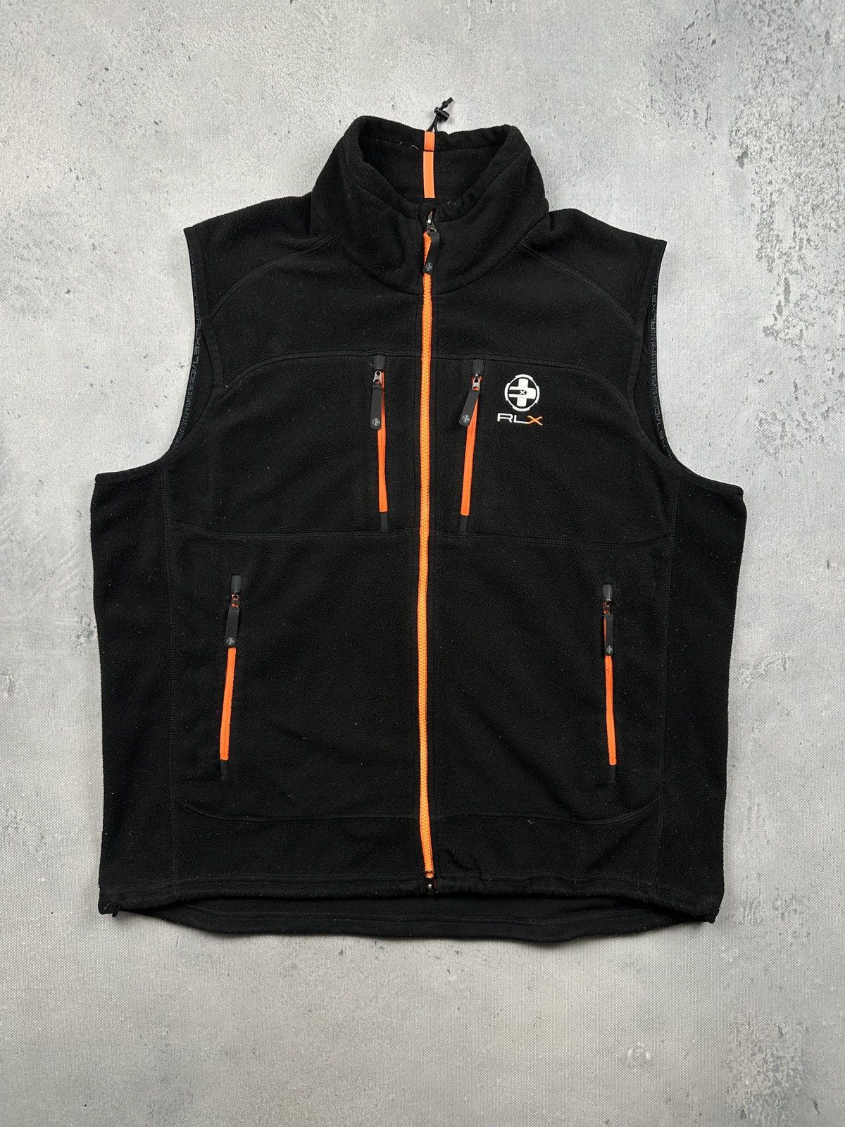 Polo Ralph Lauren RLX Ralph Lauren Fleece Vest Black Orange Zip Tech Outdoor Size US XXL / EU 58 / 5 - 1 Thumbnail