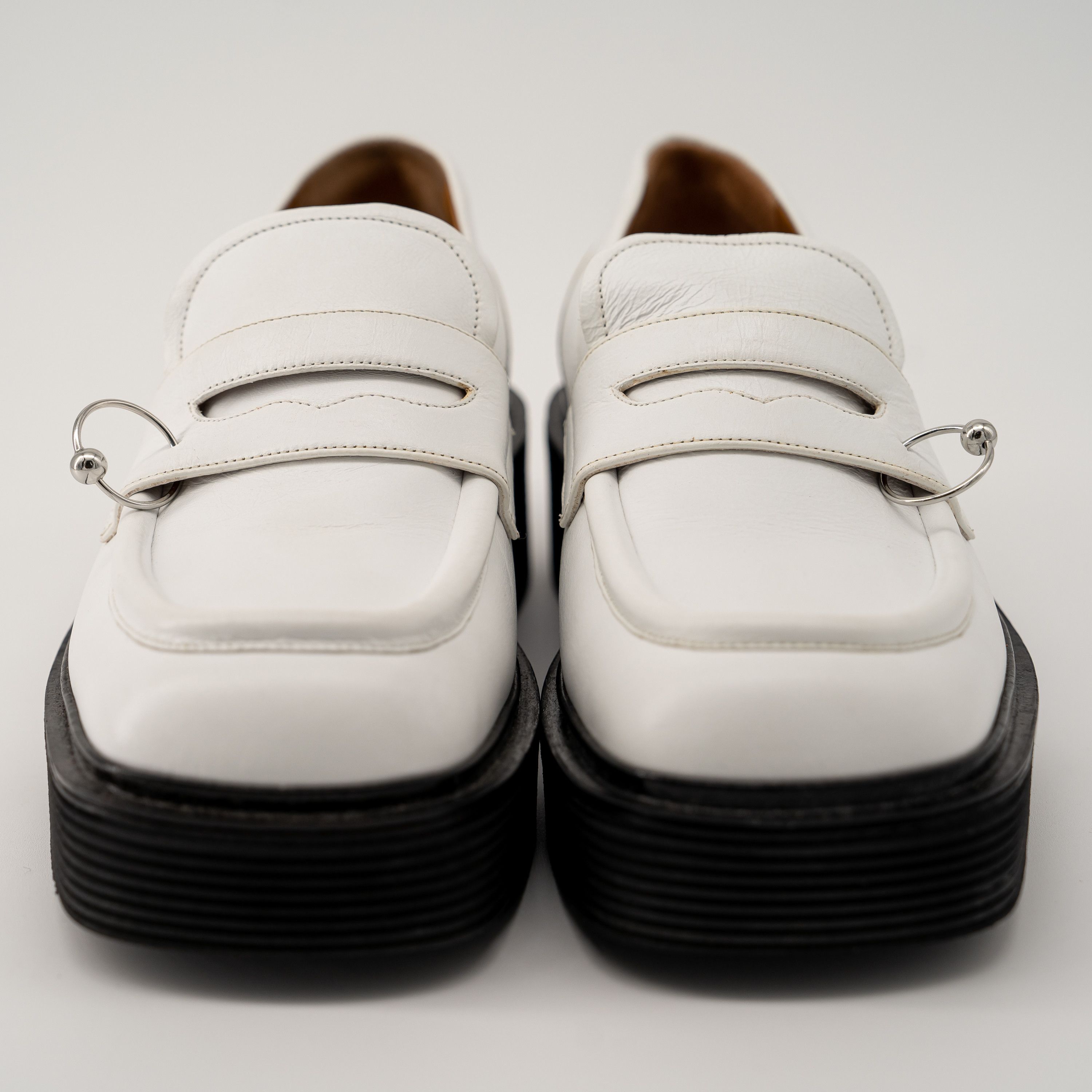 Marni 40 10 US Marni Loafers White Penny Platform Chunky Pierced Size US 10 / IT 40 - 2 Thumbnail
