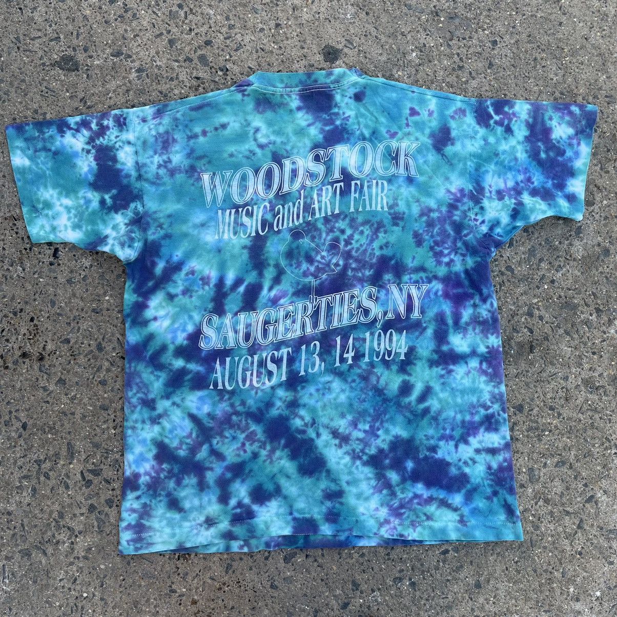 Band Tees Vtg 94 WOODSTOCK Music Festival Single Stitch Tye Dye Shirt Size US XL / EU 56 / 4 - 5 Thumbnail