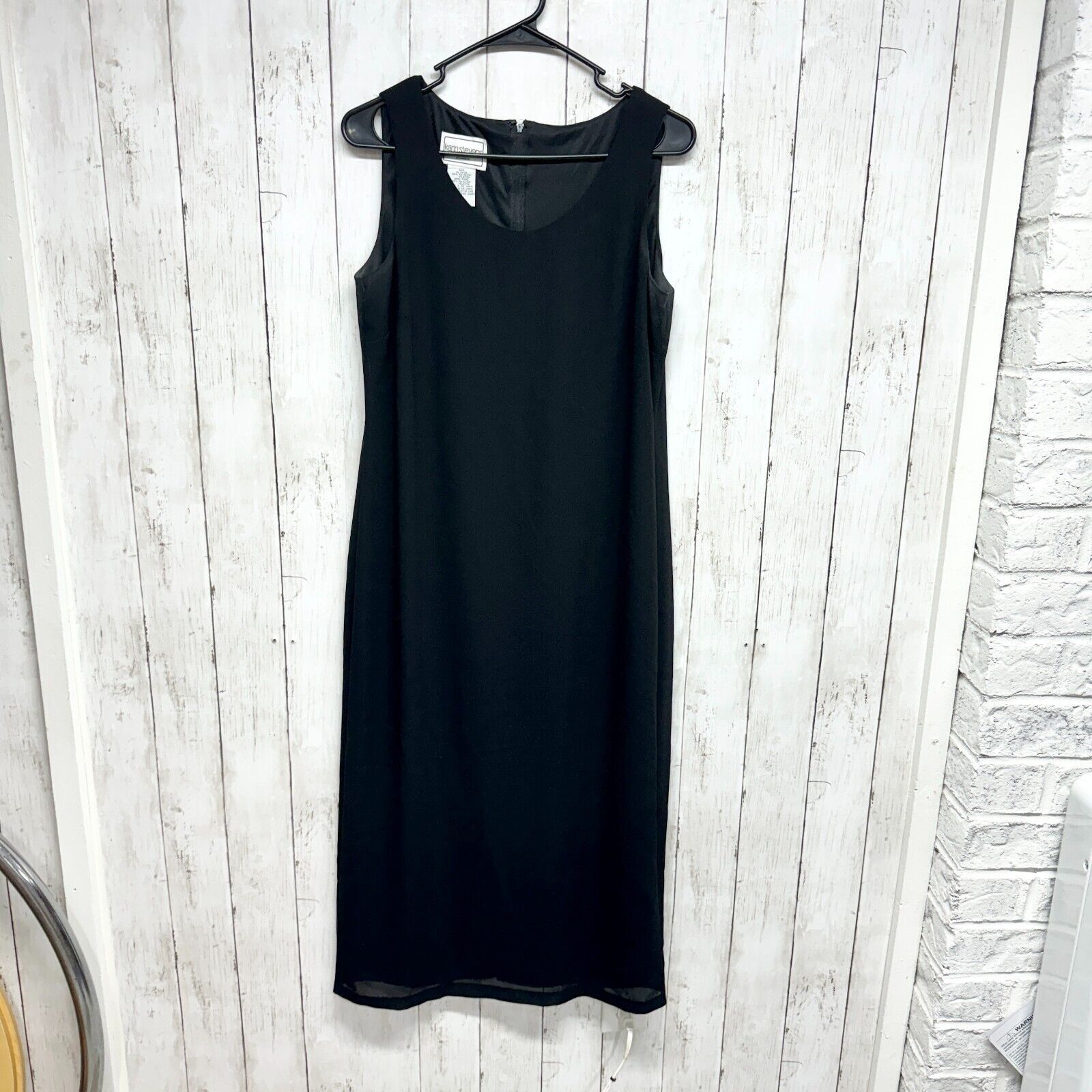 Vintage VTG Karen Stevens Dress MD Sleeveless Mini Black Swoop Neck Size M / US 6-8 / IT 42-44 - 1 Thumbnail