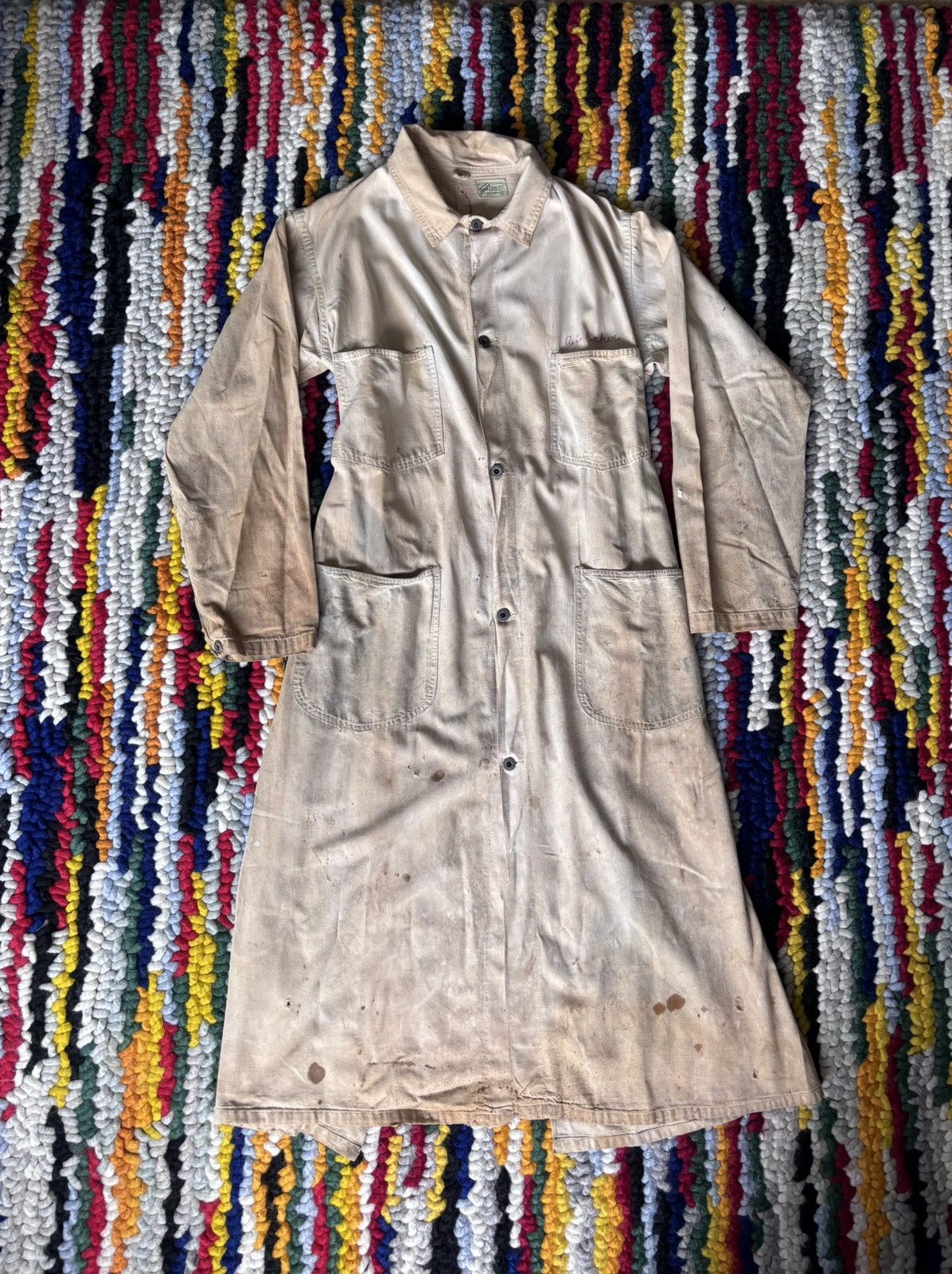 Vintage 1950s Topps Car Mechanic Coat Rare Size US L / EU 52-54 / 3 - 1 Thumbnail