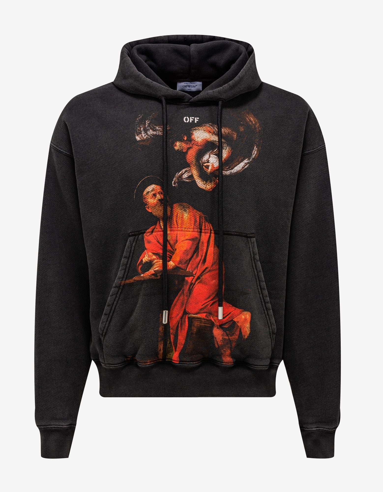 image of Off White Black St. Matthew Skate Hoodie, Men's (Size Small)