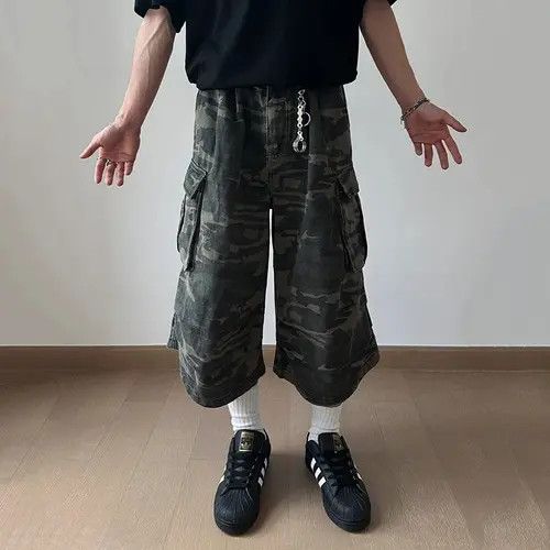 Japanese Brand Kimiko x Misa Denim Shorts Large Pocket Camouflage Workwear Size US 32 / EU 48 - 1 Thumbnail