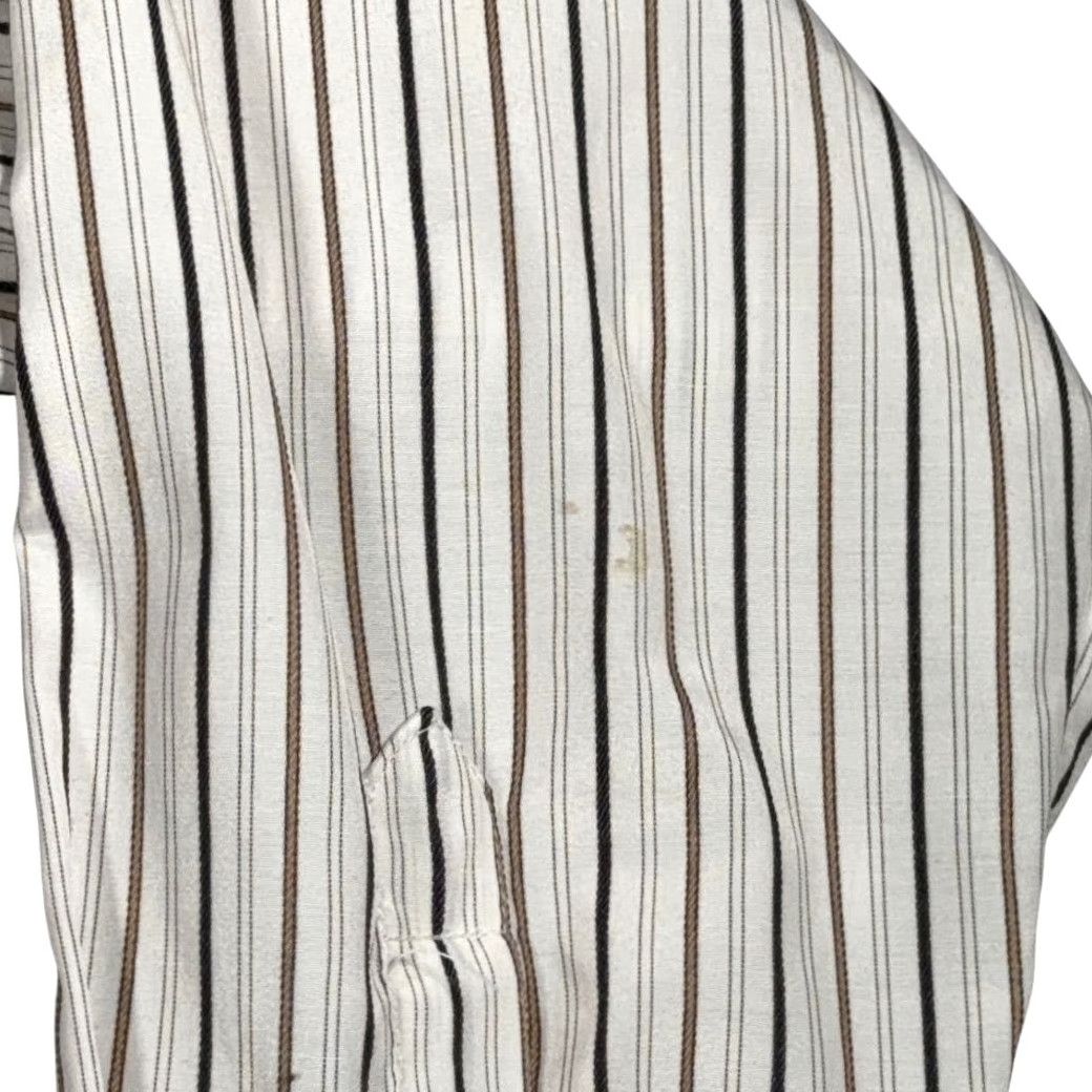 Vintage VINTAGE Plains Western Shirt Adult LARGE White Striped Pearl Snap Cowboy 90s Size US L / EU 52-54 / 3 - 6 Thumbnail