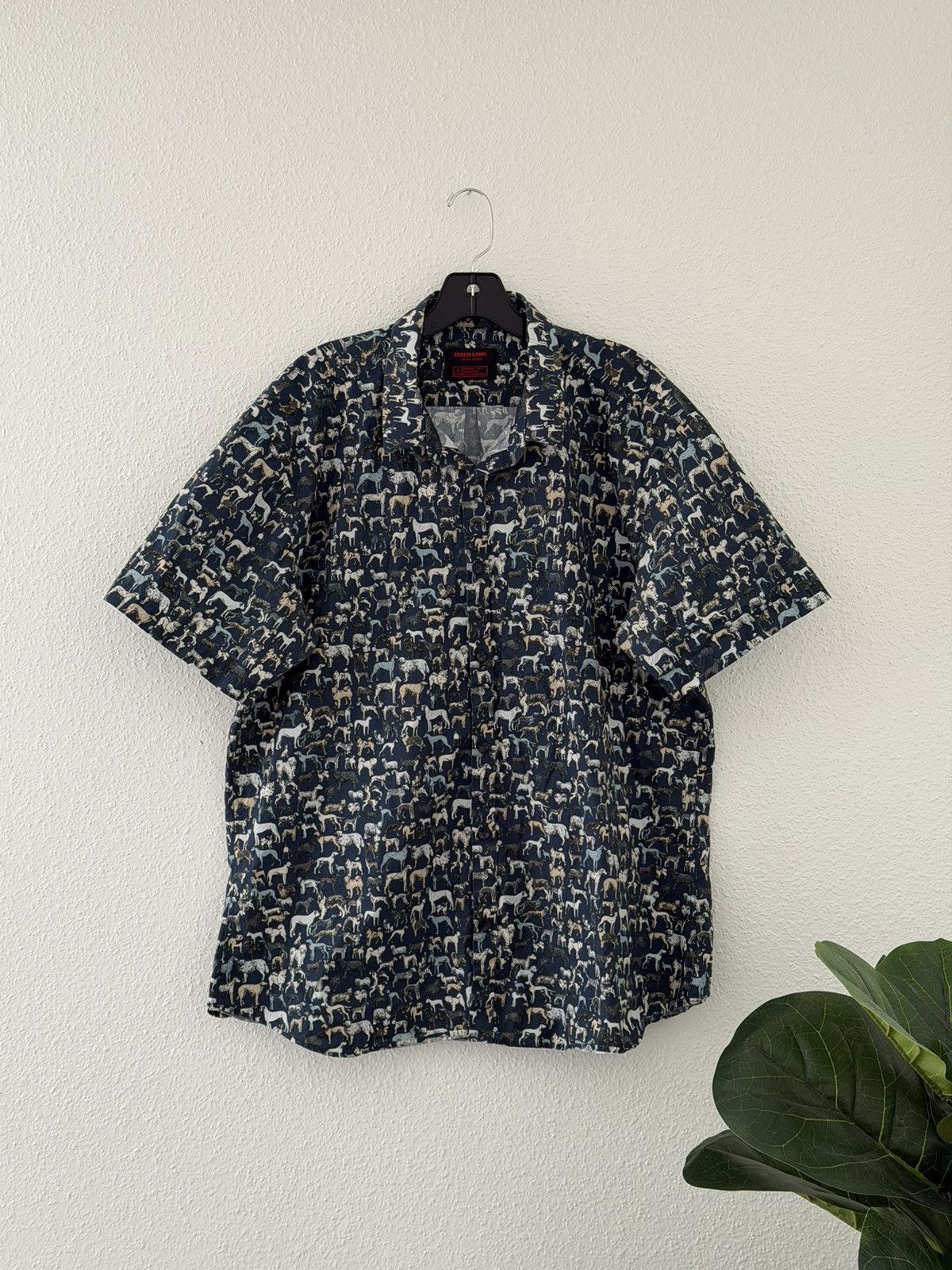 Jared Lang Jared Lang Dogs All Over Print Button Up Shirt XL Slim Fit Size US XL / EU 56 / 4 - 1 Thumbnail
