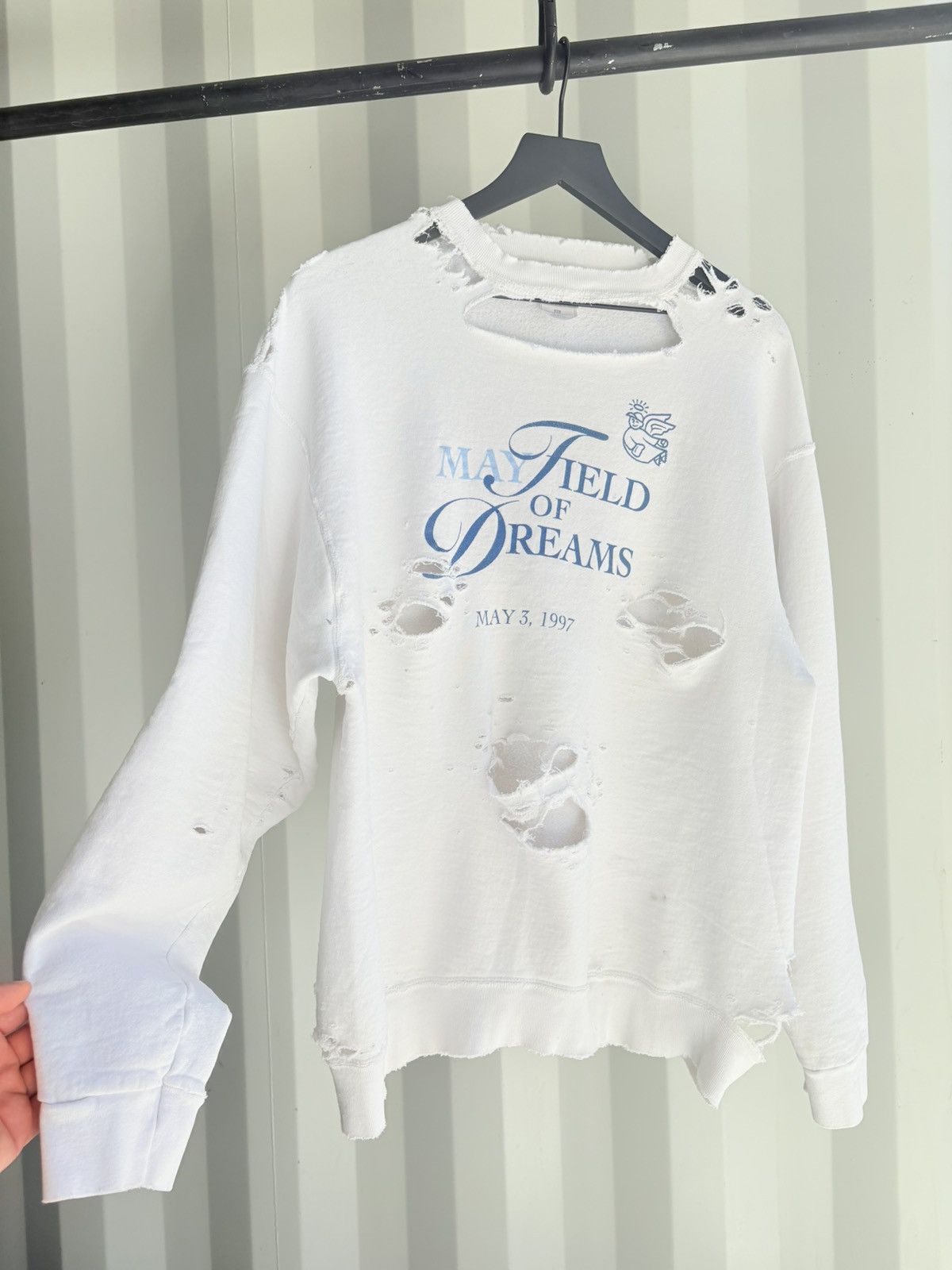 Vintage Thrashed Sun Faded Distressed Sweater Grunge Size US XL / EU 56 / 4 - 3 Thumbnail
