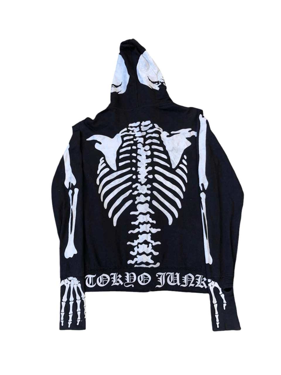 Japanese Brand × Vintage Japanese Brand Tokyo Punk Skeleton Zipper Hoodie Size US M / EU 48-50 / 2 - 14 Thumbnail