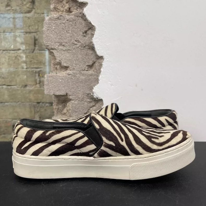 Celine Celine SlipOn Zebra Print Sneakers Size US 8 / IT 38 - 4 Thumbnail