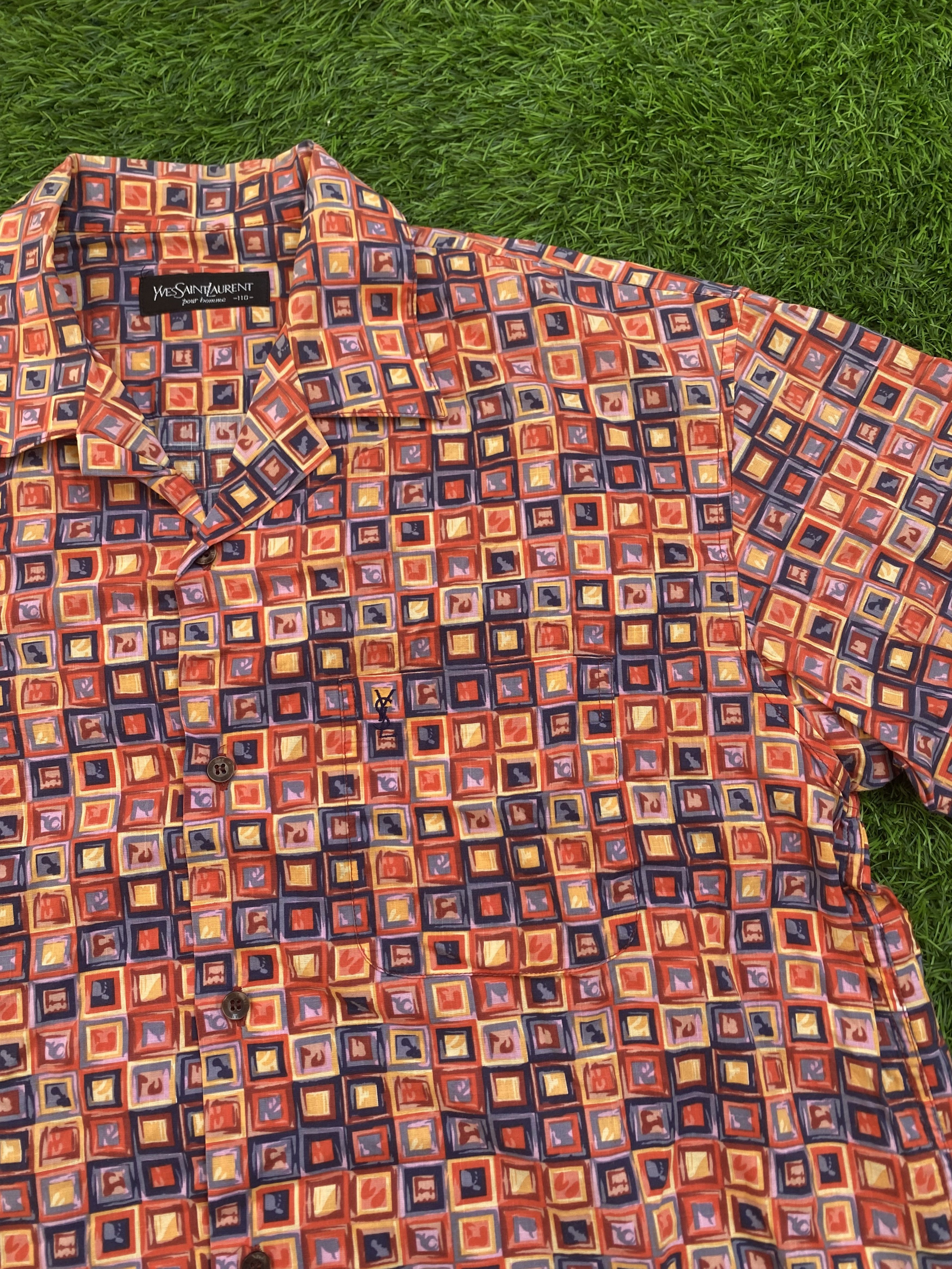 Yves Saint Laurent Vintage Yves Saint Laurent Full Print Shirts Size US L / EU 52-54 / 3 - 2 Thumbnail