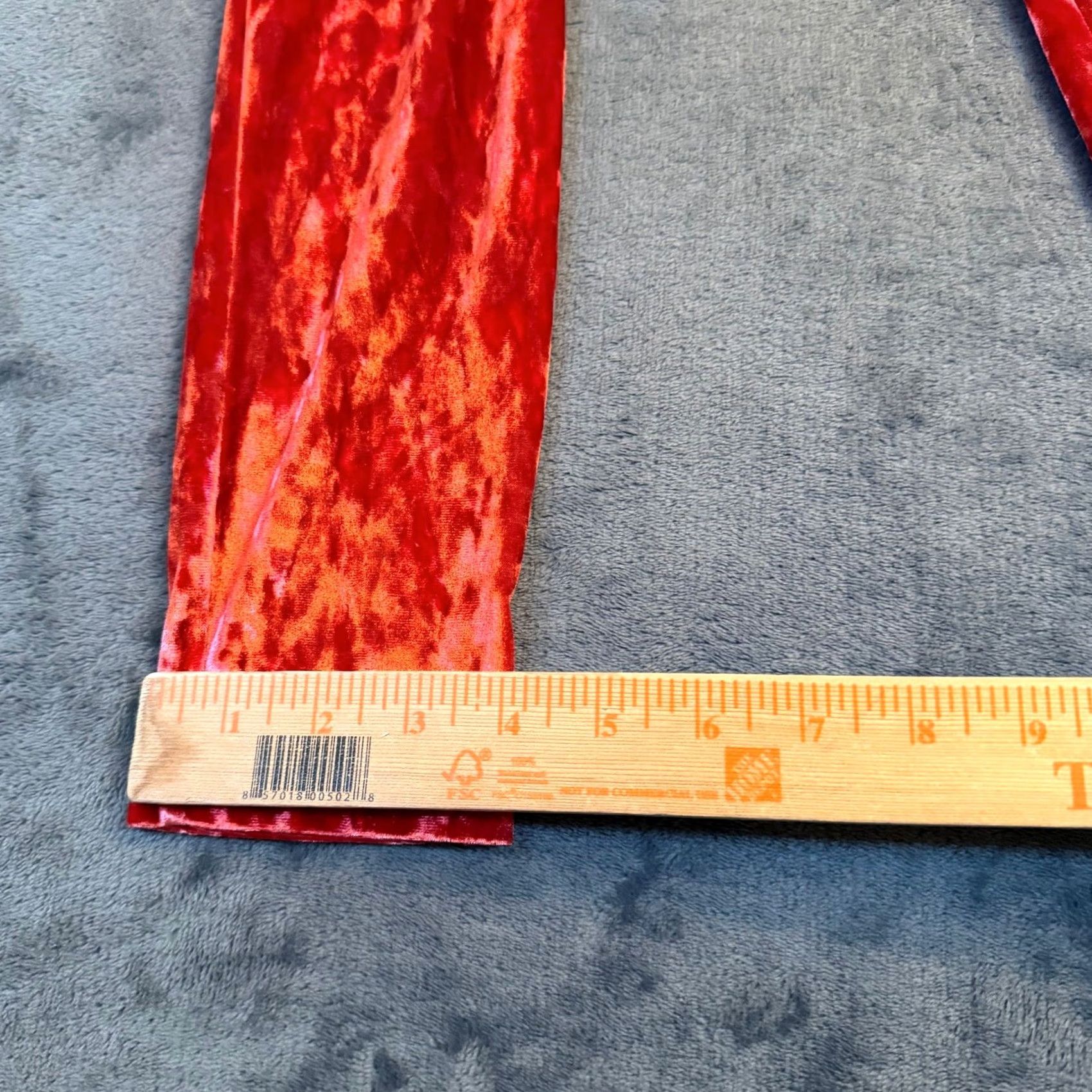 Fabletics Fabletics Red High Waisted Pockets Velvet Leggings M Womens Slim Athleisure Size 32" / US 10 / IT 46 - 6 Thumbnail