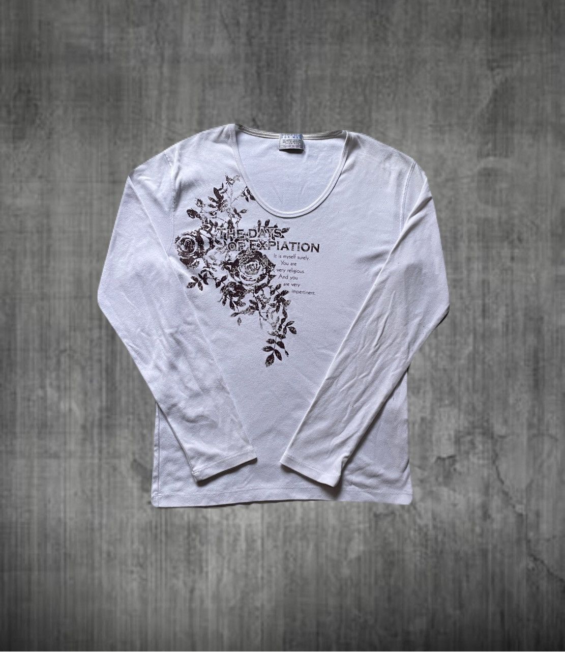 If Six Was Nine 2000s Japanese archive Vkei Poem Floral Long Sleeve Top Size US M / EU 48-50 / 2 - 1 Thumbnail