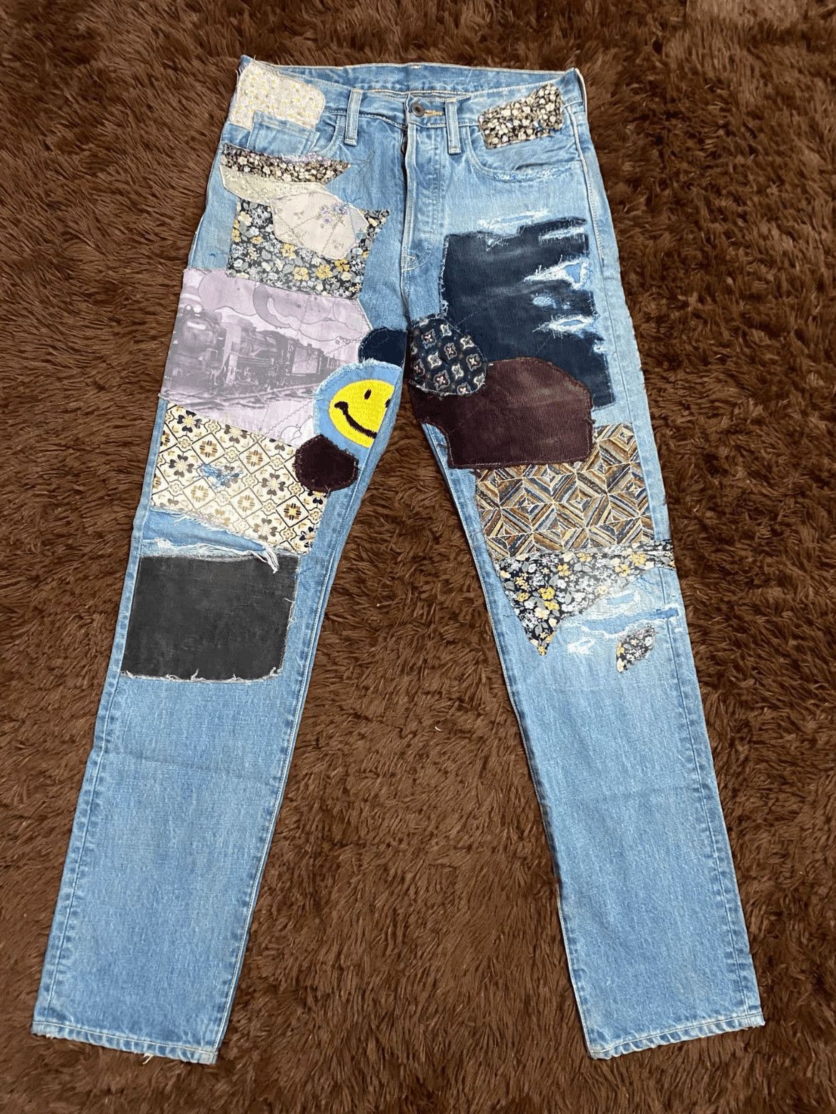 Kapital KAPITAL Patches Distressed Denim-2508 Size US 30 / EU 46 - 1 Thumbnail