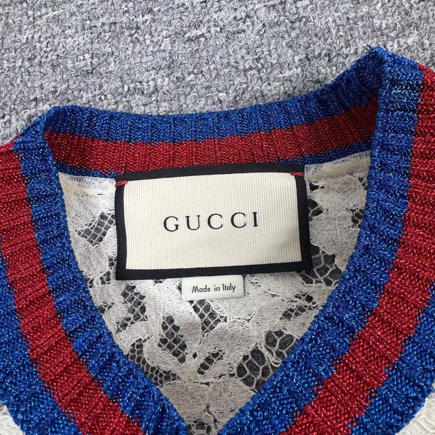 Gucci Gucci Lace Insert Knit Cuffs & Collar 99 New Sweatshirt S Size S / US 4 / IT 40 - 5 Thumbnail