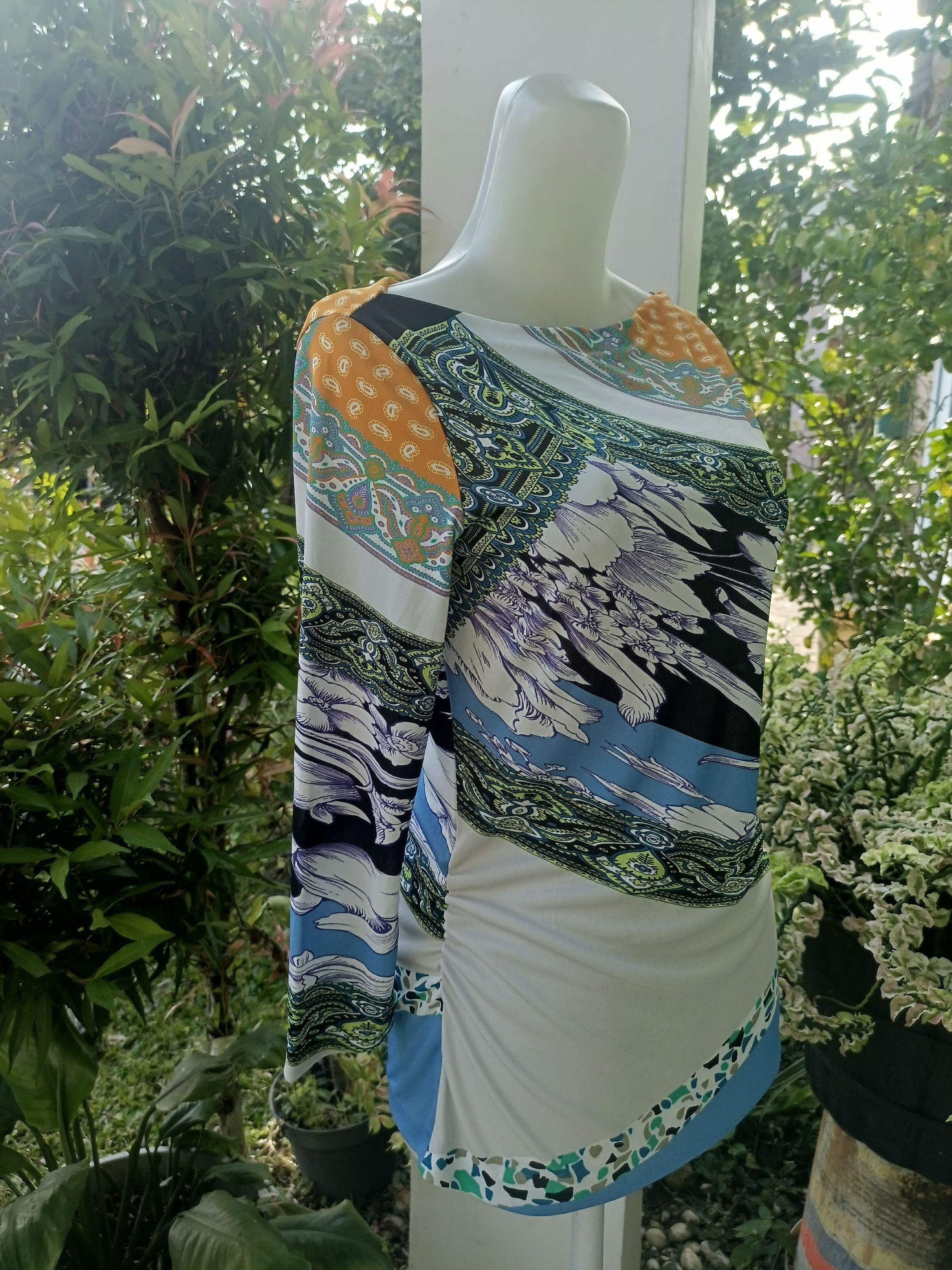 Etro ETRO Milano Blouse Tunic top 3/4 sleeves Size M / US 6-8 / IT 42-44 - 22 Thumbnail