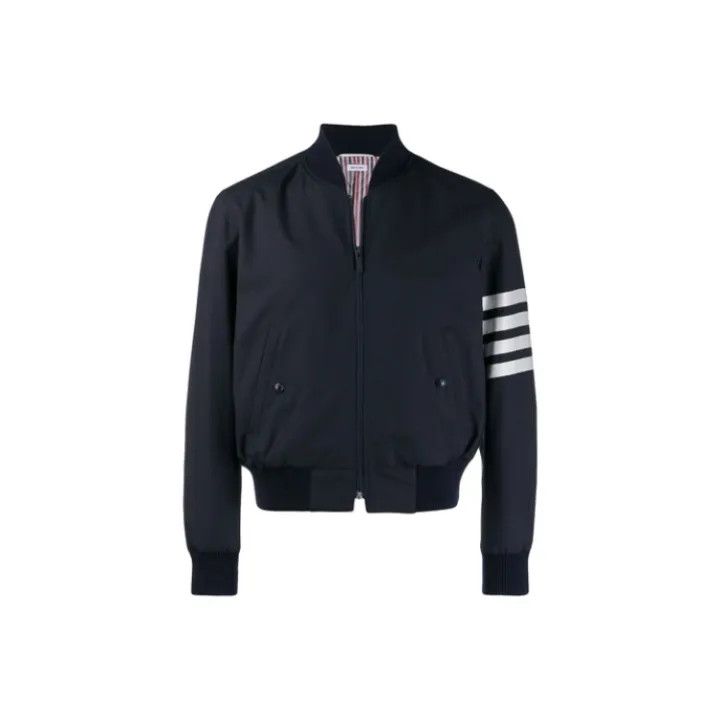 Thom Browne Thom Browne Stripe Detail Bomber Jacket 0079 Size US L / EU 52-54 / 3 - 1 Thumbnail