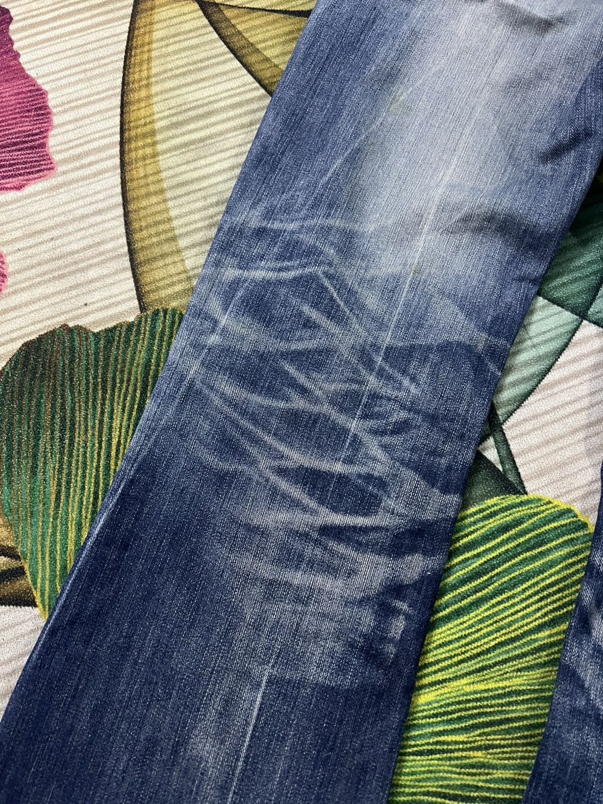 Japanese Brand × Jean × Lee 💥Flare💥Vintage Lee Rider Distressed Jean Size US 31 - 16 Thumbnail
