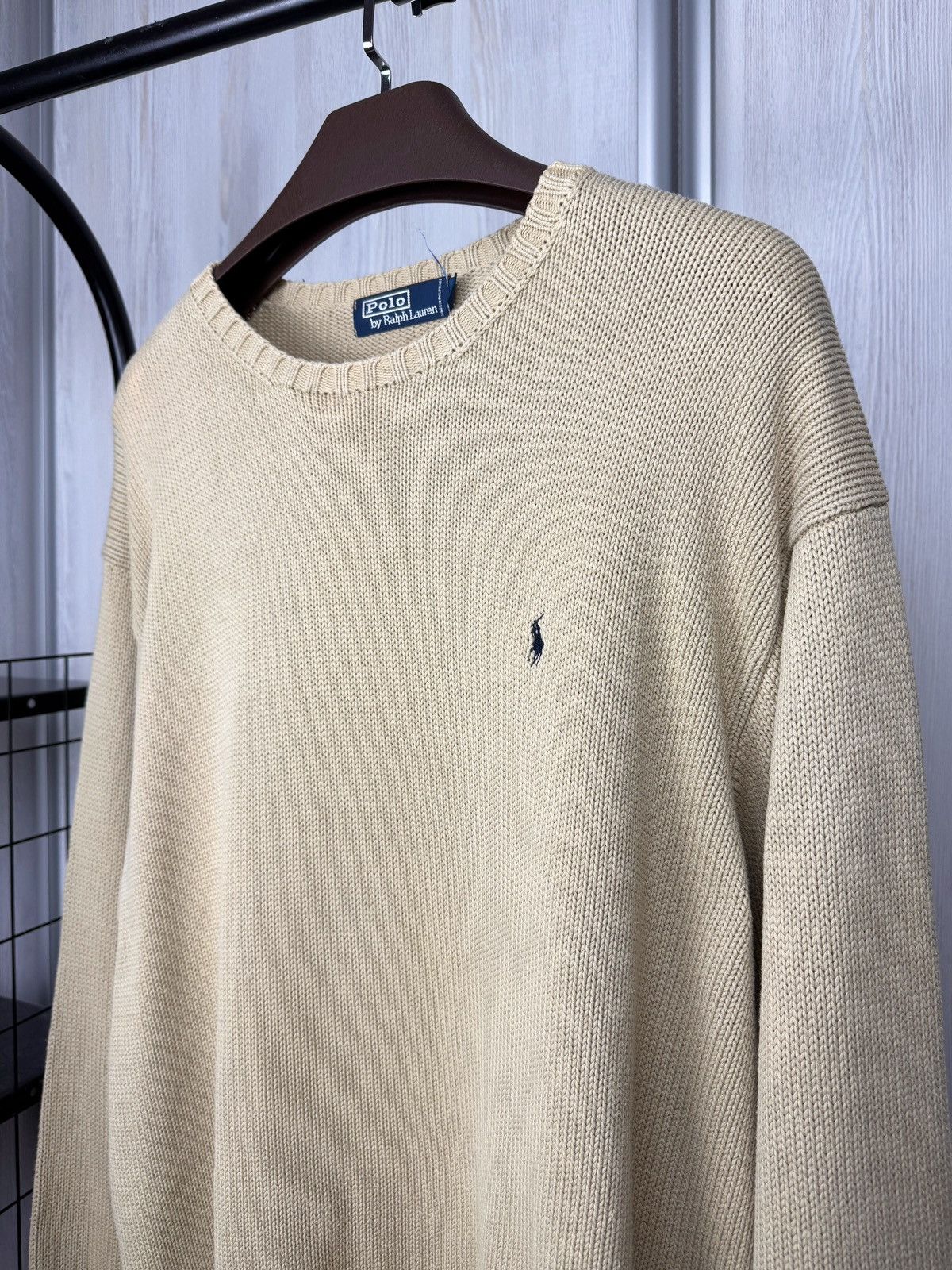 Polo Ralph Lauren Vintage 90s Polo Ralph Lauren Knitted Sweater Beige XXLarge Size US XXL / EU 58 / 5 - 4 Thumbnail