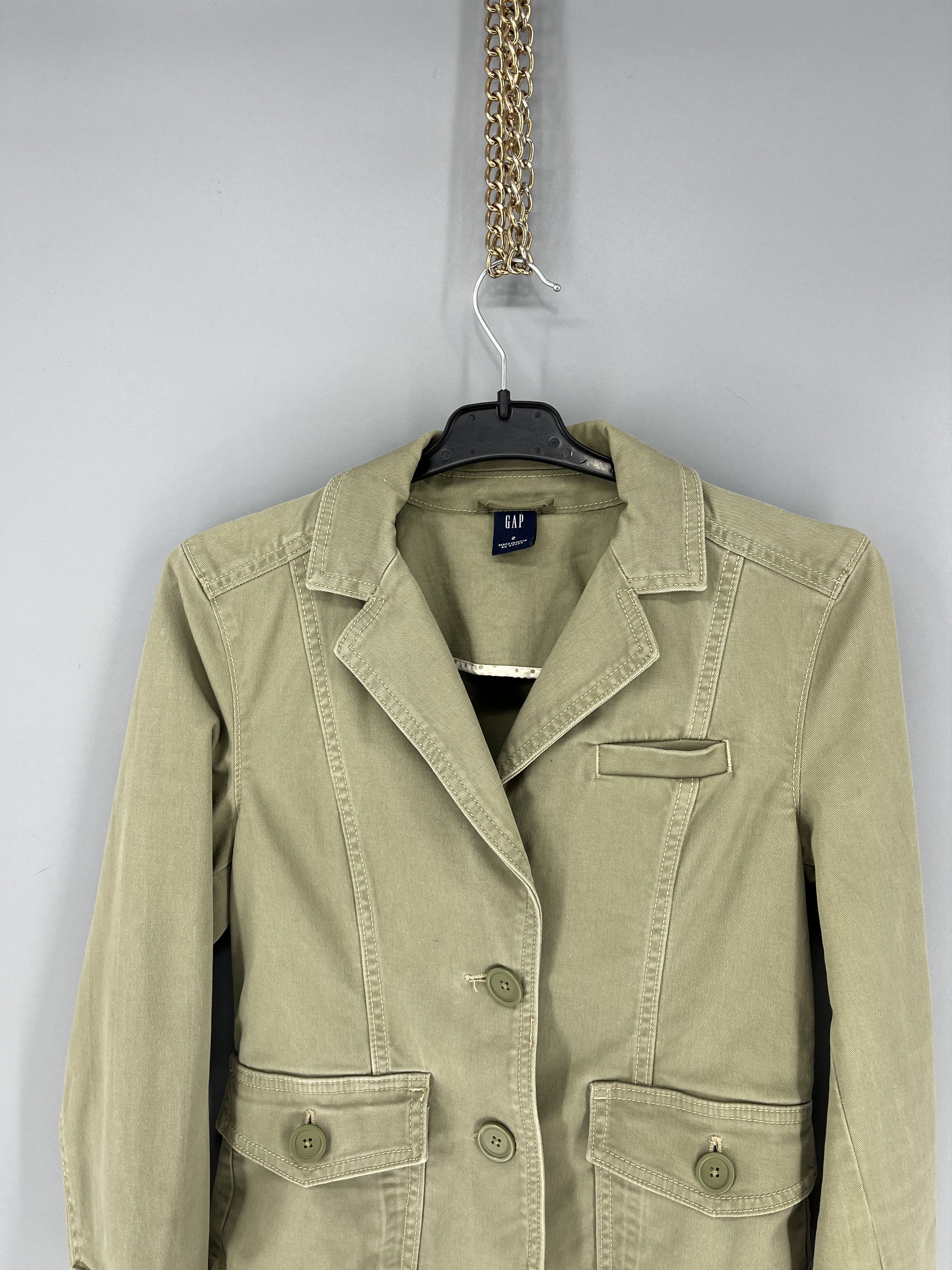 Gap Gap Stretch Jean Jacket Womens Sz 2 Denim Gren Coat Button Size M / US 6-8 / IT 42-44 - 6 Thumbnail