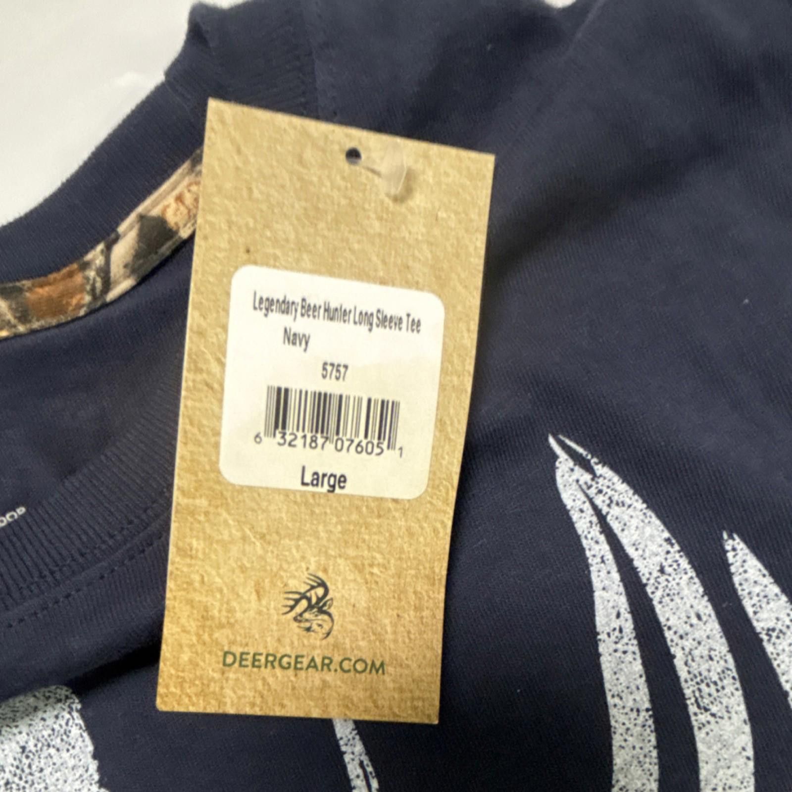 Other Legendary Whitetails Beer Hunter Navy Long Sleeve Size L Size ONE SIZE - 7 Thumbnail