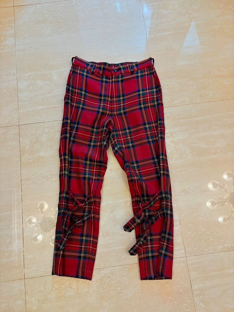 Comme des Garcons Comme Des Garcons size XS Strap plaid pants Size 25" / US 0 / IT 36 - 2 Thumbnail