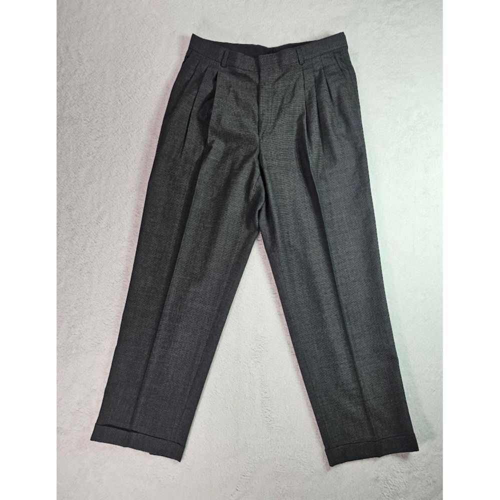 City Streets City Streets Mens Charcoal Grey Double Breasted Pleated Size 46R - 9 Thumbnail