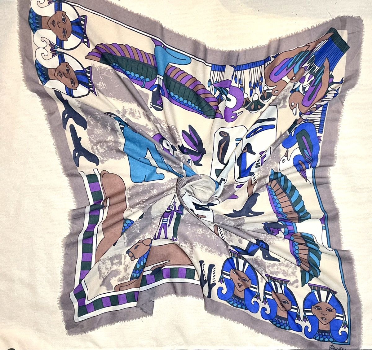 Other Patrick Stoffel Egypt style wool scarf shawl Size ONE SIZE - 5 Thumbnail
