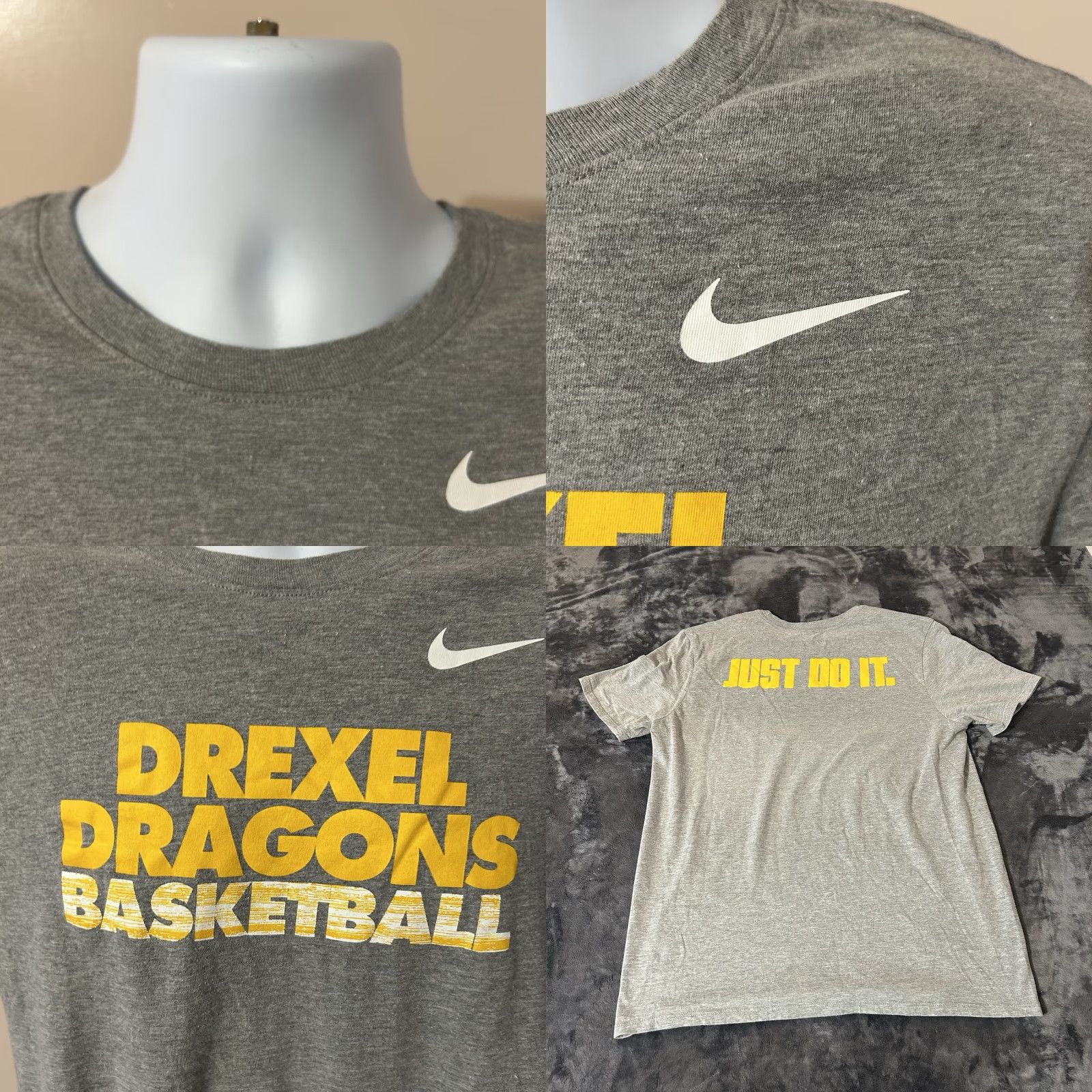 Nike Nike Just Do It Shirt Men Large Gray Drexel Dragons Basketball Logo Athletic Tee Size US L / EU 52-54 / 3 - 9 Thumbnail