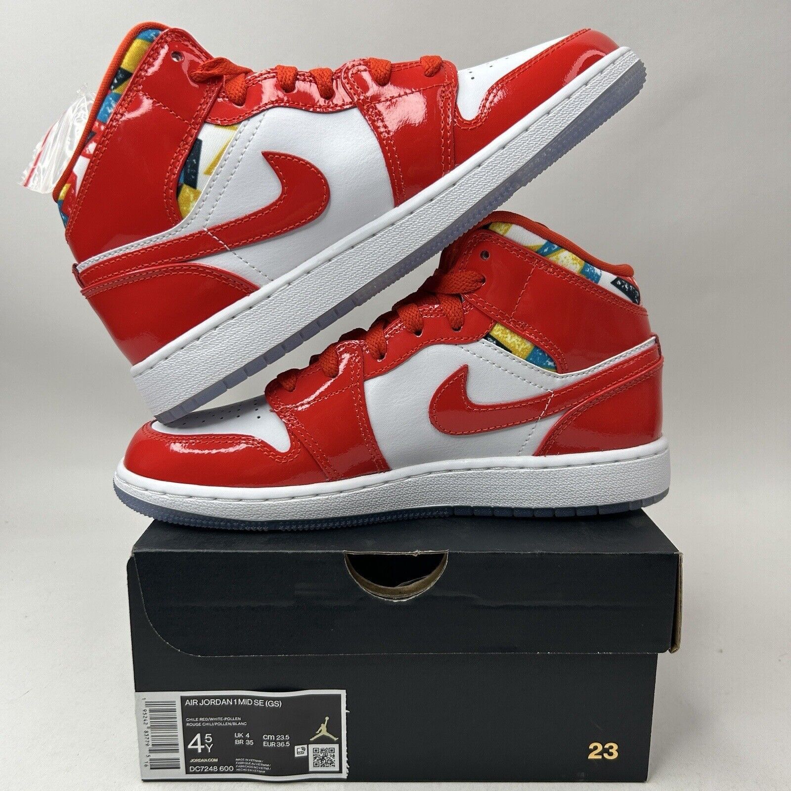 Nike Nike Shoes Air Jordan 1 Mid SE GS “Barcelona Sweater” 2023 Size US 6 / IT 36 - 3 Thumbnail