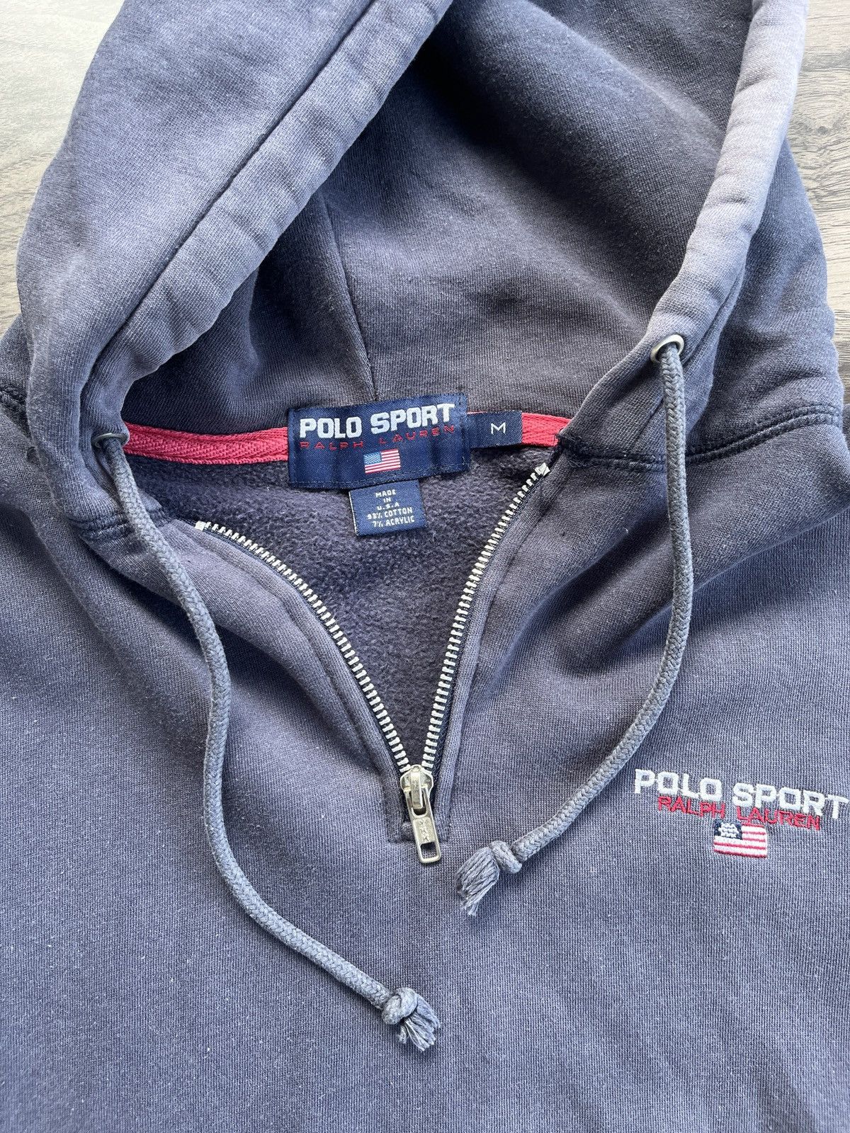 Designer × Polo Ralph Lauren × Vintage Y2K HalfZipp Hoodie Polo Ralph Lauren Sun Faded Size US L / EU 52-54 / 3 - 6 Thumbnail
