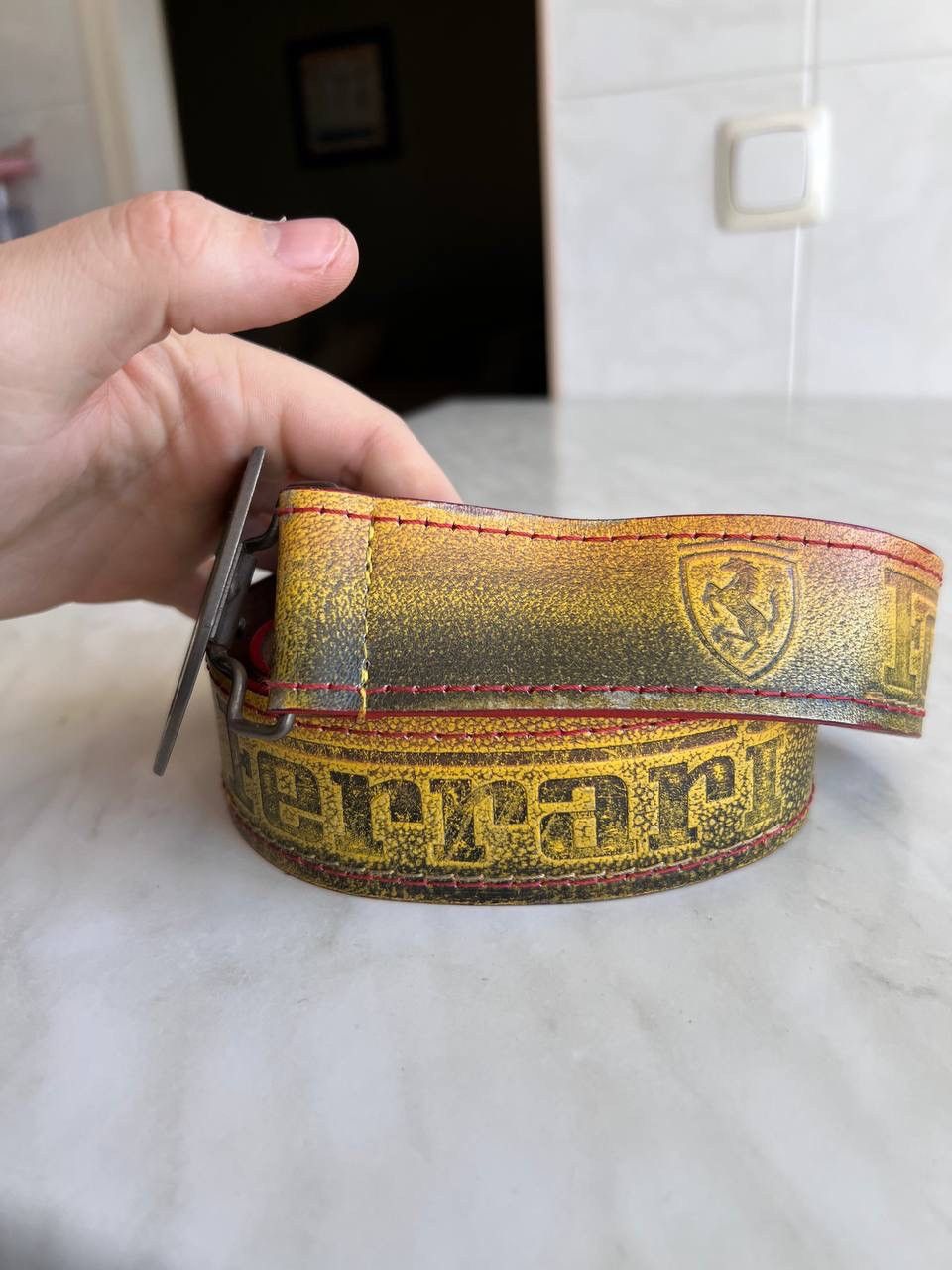 Vintage 🔥Vintage 90s Ferrari California Belt Buckle Racing Italy Size ONE SIZE - 5 Thumbnail