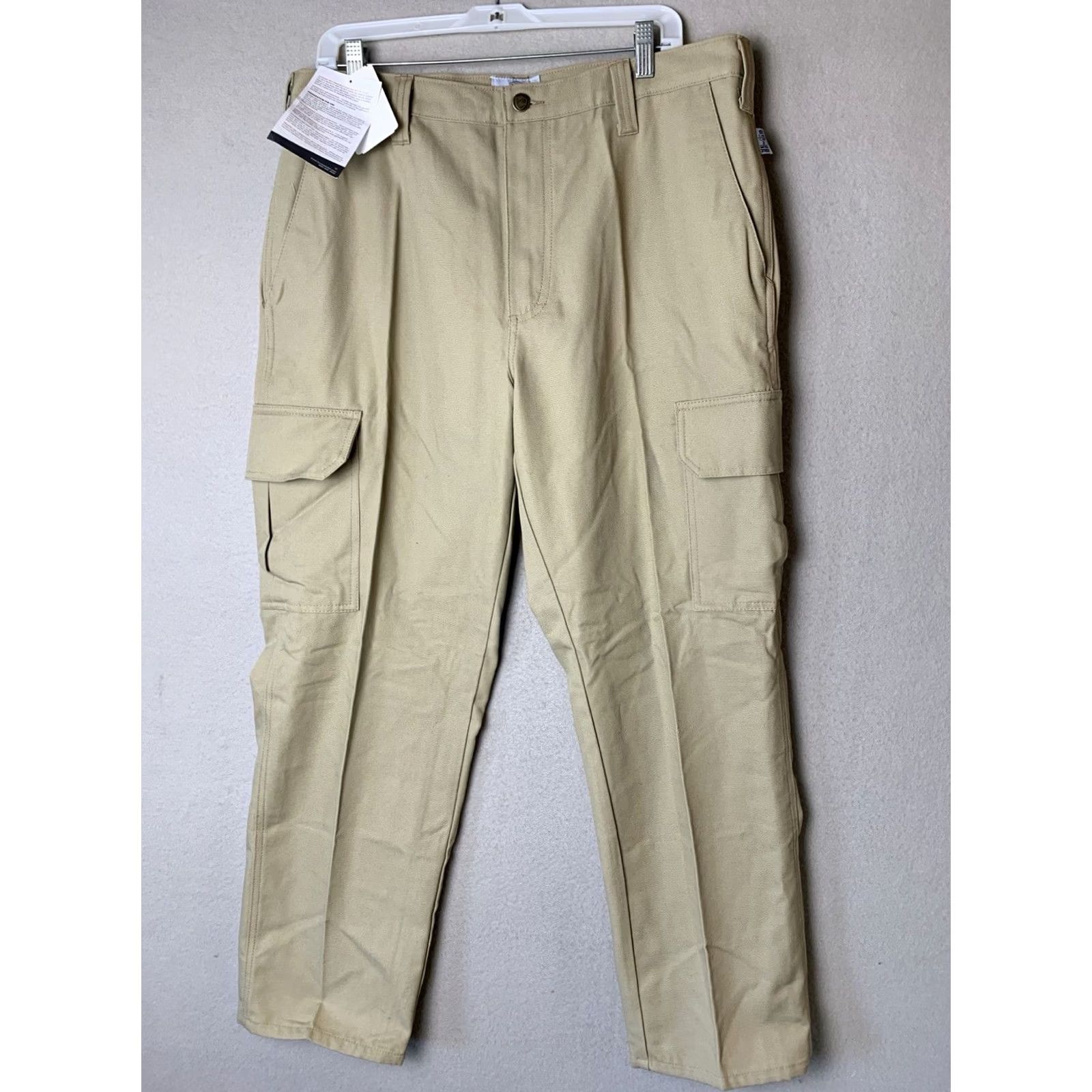 Vintage Tyndale Pants Mens 36x29 Beige FR Flame-Resistant Cargo 12Cal CAT2 NFPA 2112 USA Size US 36 / EU 52 - 2 Thumbnail