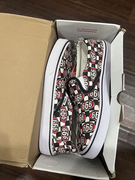 Supreme Vans x Supreme 666 Checker Pro Slip On