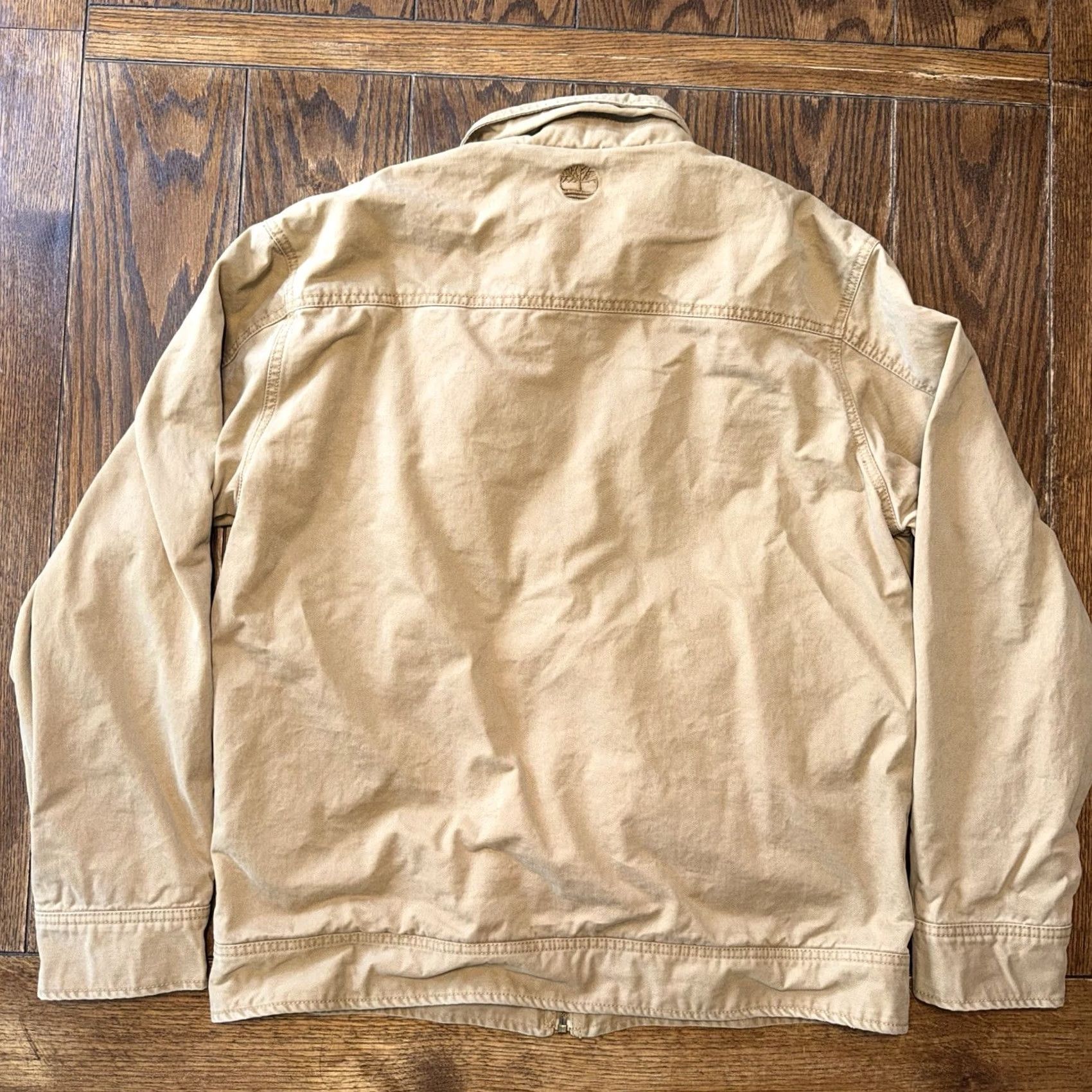 Timberland VINTAGE Timberland Zip Up Work Jacket Canvas Men’s Large Embroidered Logo Mens 90s Beige Size US L / EU 52-54 / 3 - 7 Thumbnail