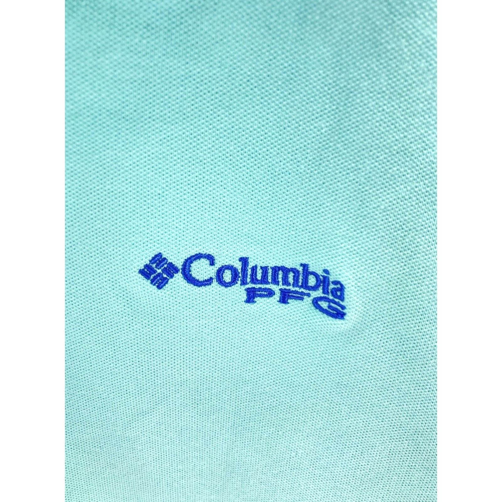 Vintage Columbia PFG Polo Shirt Men Size Large Green Short Sleeve Pullover Golf Shirt Size US L / EU 52-54 / 3 - 3 Thumbnail
