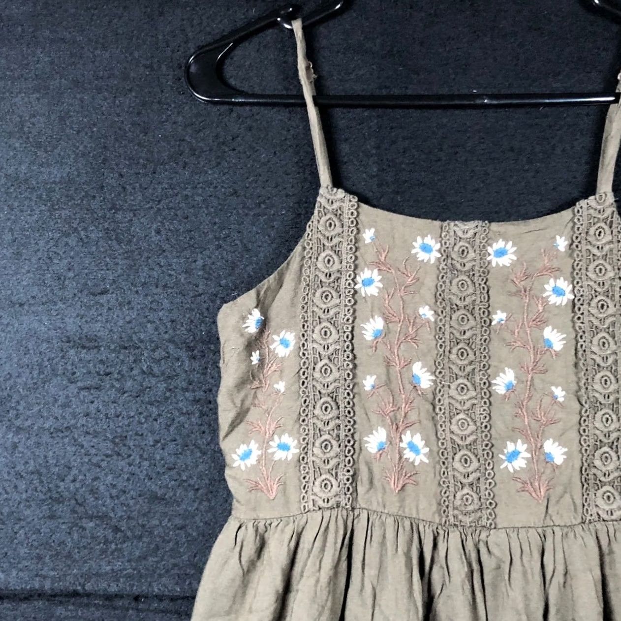 Vintage Patrons Of Peace Dress Womens Forest Green Floral Lined Sleeveless Small Midi Dress Russ Size S / US 4 / IT 40 - 4 Thumbnail