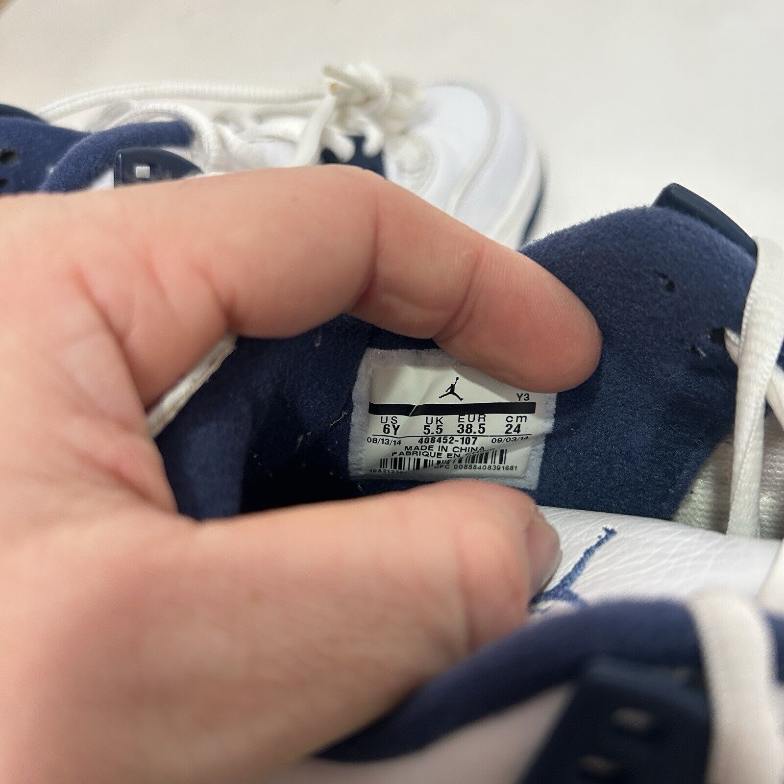 Jordan Brand Nike Shoes Air Jordan 4 Retro BG “Columbia/Legend Blue” 2024 Size US 7.5 / IT 37.5 - 9 Thumbnail