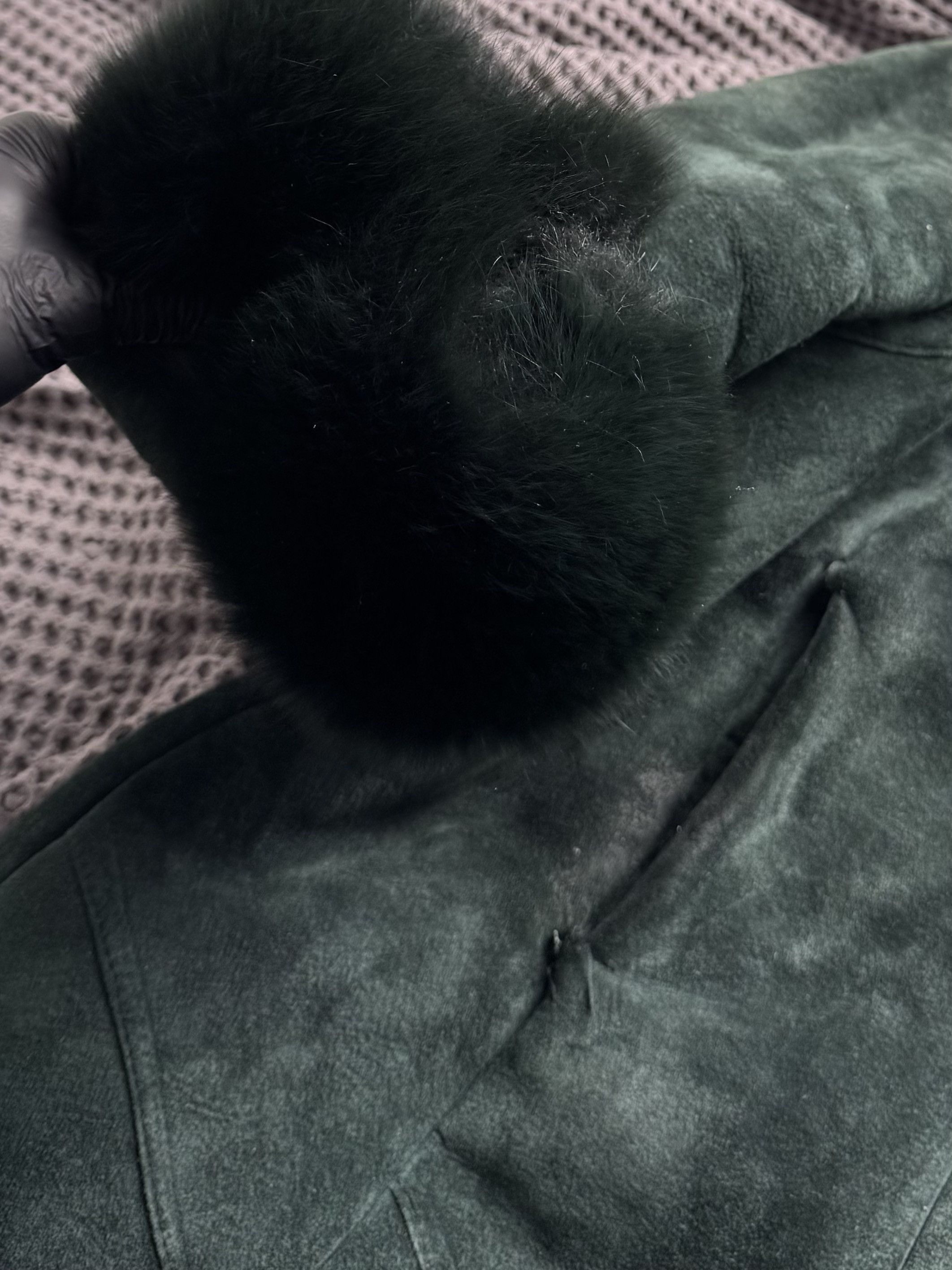 Vintage Vintage Genuine Shearling Sheepskin Long Coat Real Fur Trim Size XL / US 12-14 / IT 48-50 - 7 Thumbnail